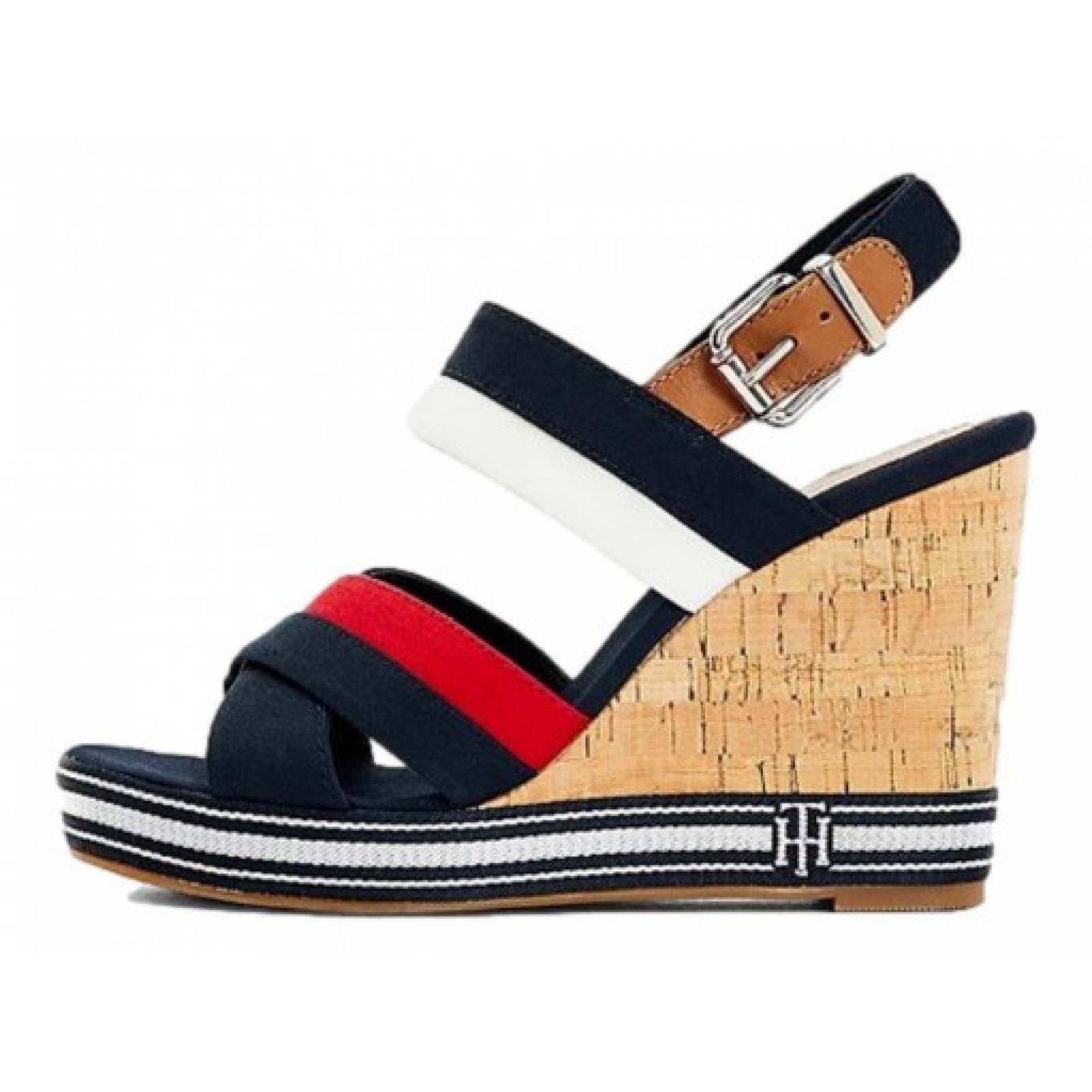 SANDALIA PLATAFORMA TOMMY HILFIGER FW0F W05694 DW5 BLUE TOMMY ESSENTIAL HIGH WEDGE  22 27 DAMAS