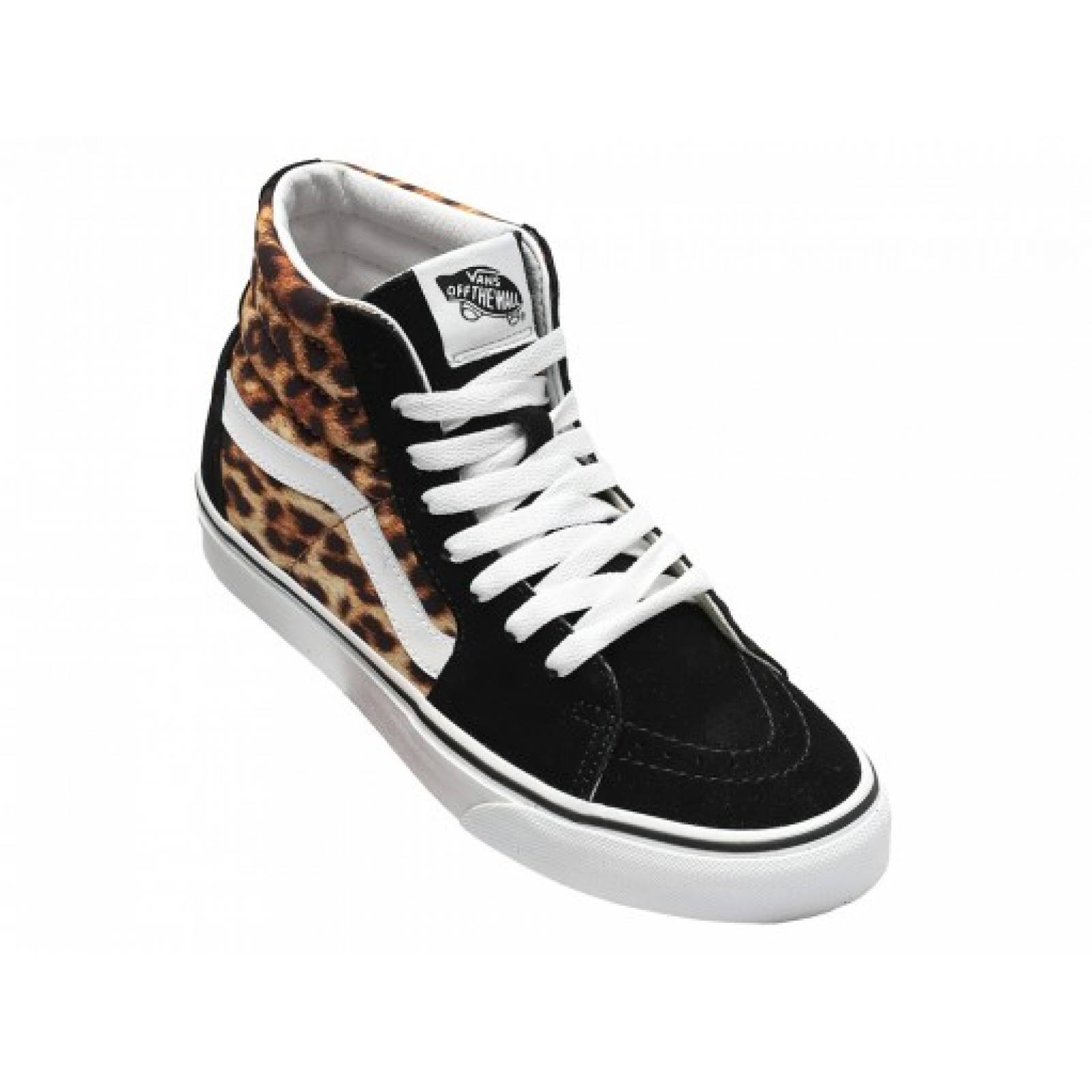 Tenis VANS 4 U3C3I6 LEOPARD BLACK TRUEWHITE SK8 HI  22 26 5 DAMAS