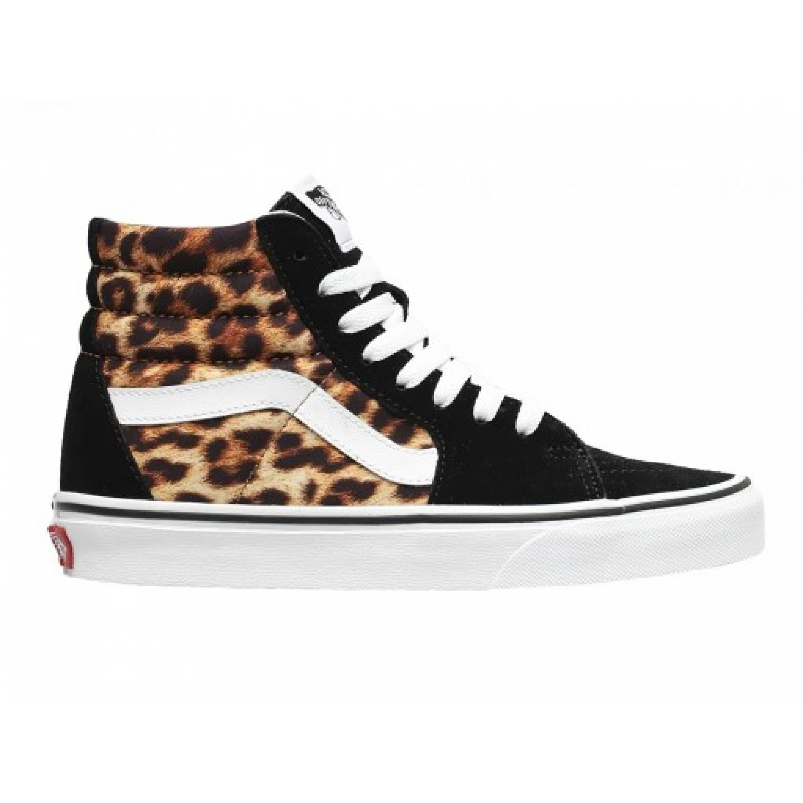 Tenis VANS 4 U3C3I6 LEOPARD BLACK TRUEWHITE SK8 HI  22 26 5 DAMAS