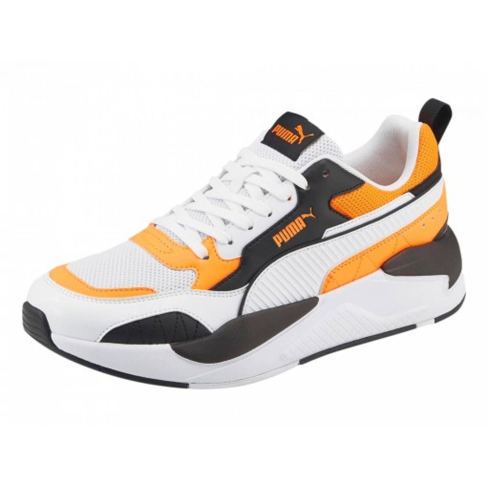 Tenis PUMA 373108 47 PUMA WHITE FLUO ORANGE BLACK X RAY 2 SQUARE 25 30 Hombre