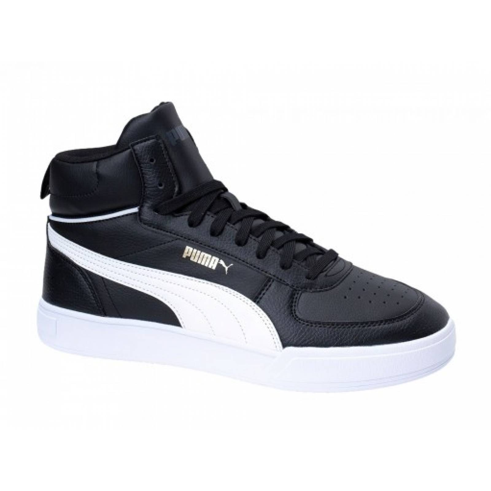 Tenis PUMA 385843 02 PUMA BLACK PUMA WHITE PUMA TEAM GOLD EBONY PUMA CAVEN MID 25 30 Hombre