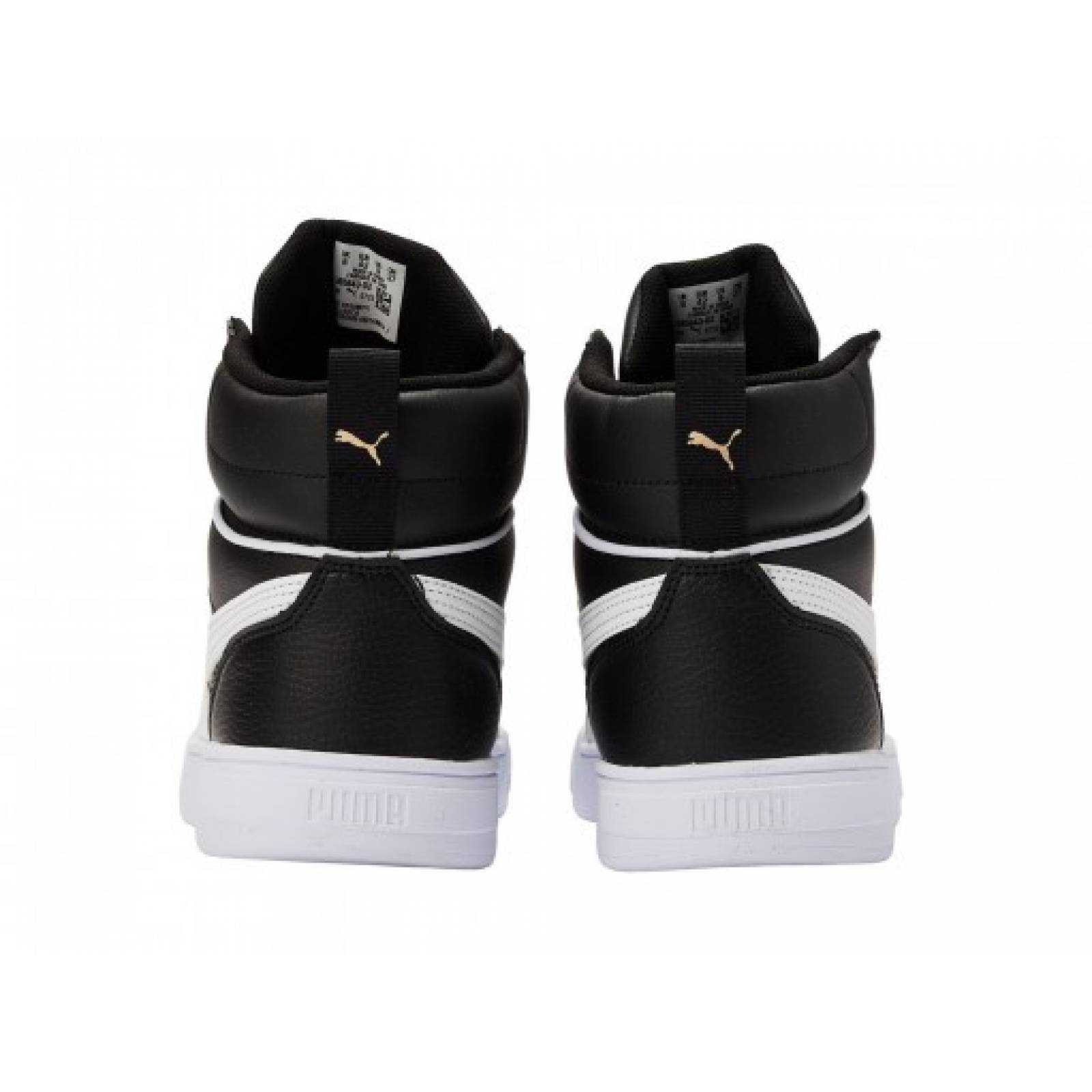 Tenis PUMA 385843 02 PUMA BLACK PUMA WHITE PUMA TEAM GOLD EBONY PUMA CAVEN MID 25 30 Hombre