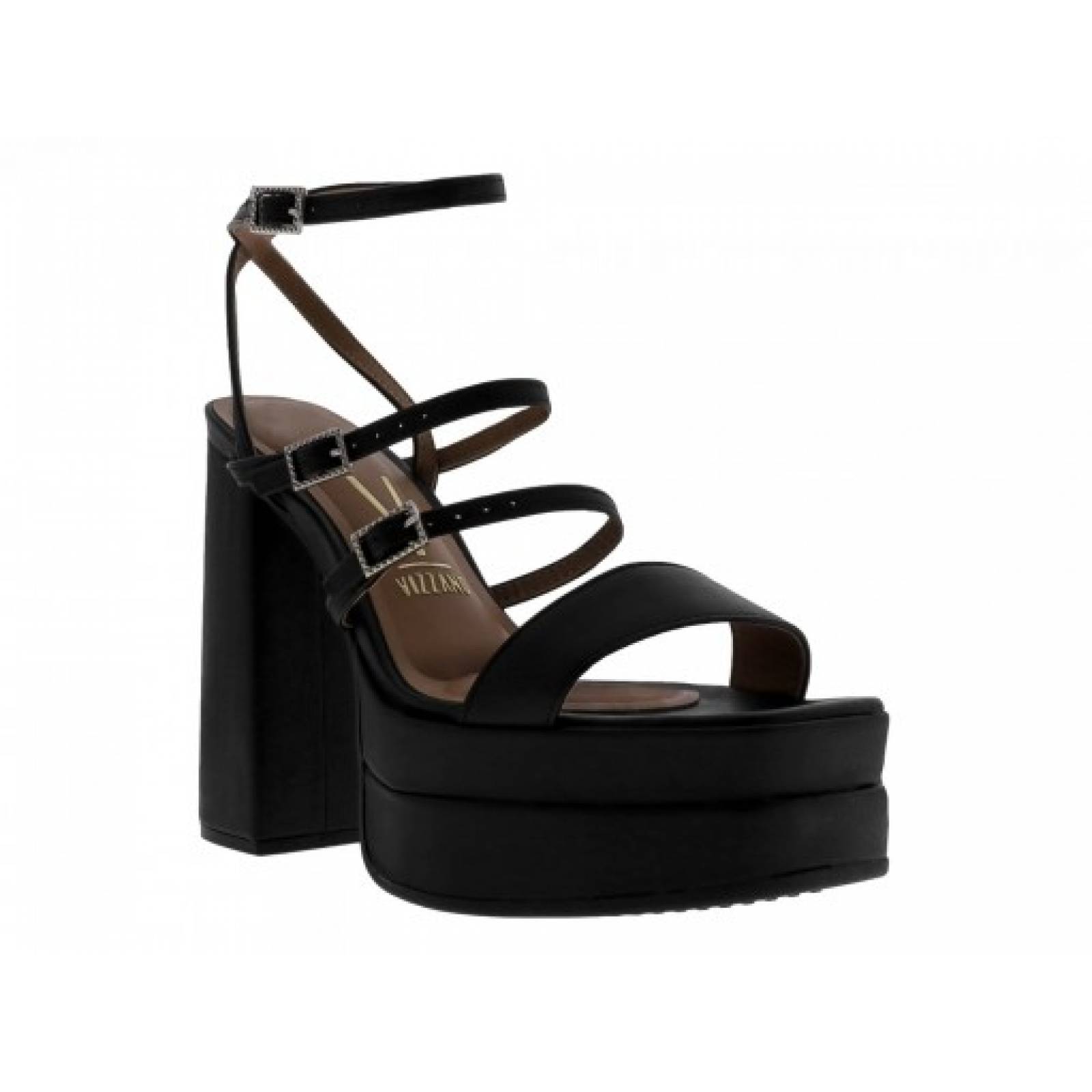 Tenis flatform hot sale preto vizzano