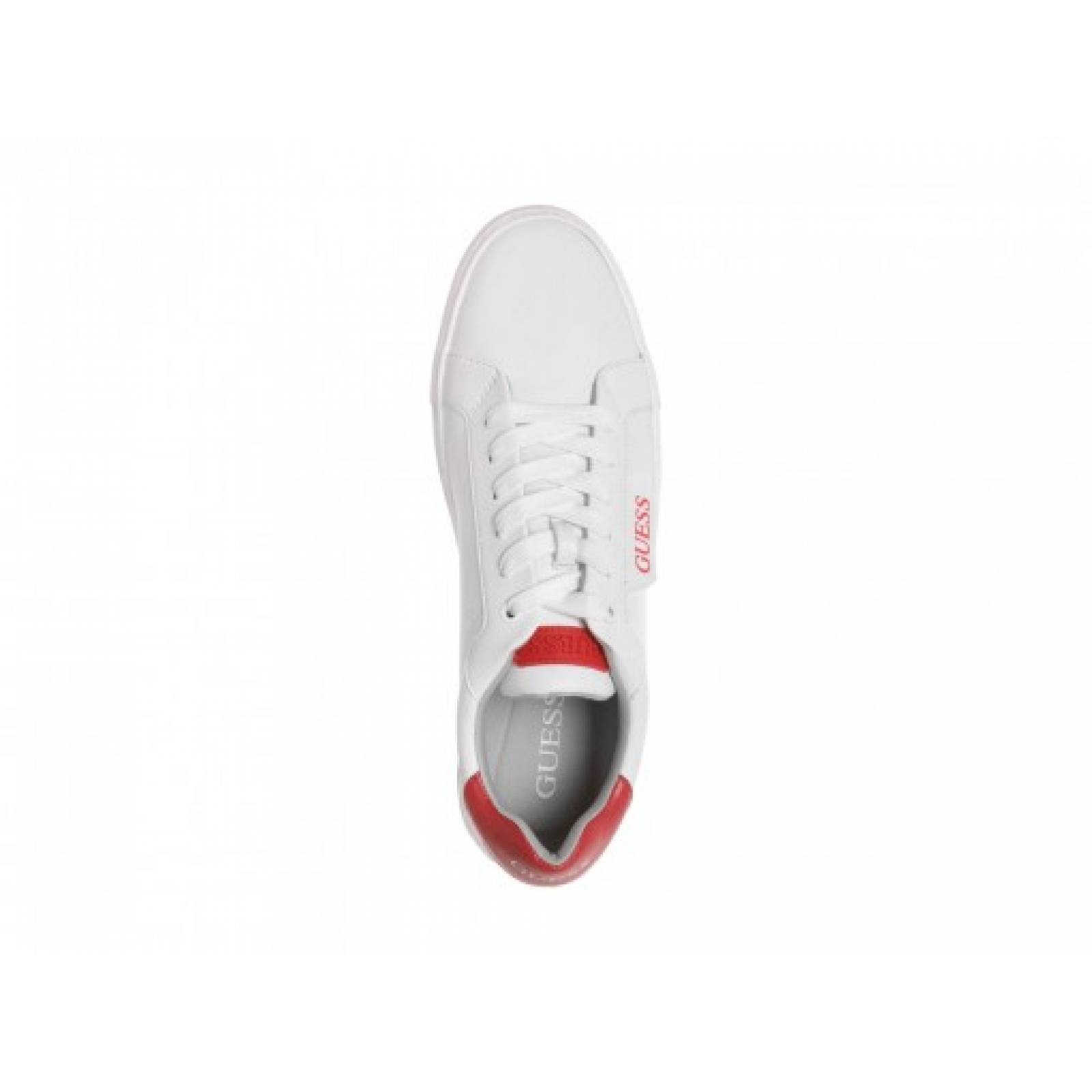 Tenis guess outlet blancos con rojo