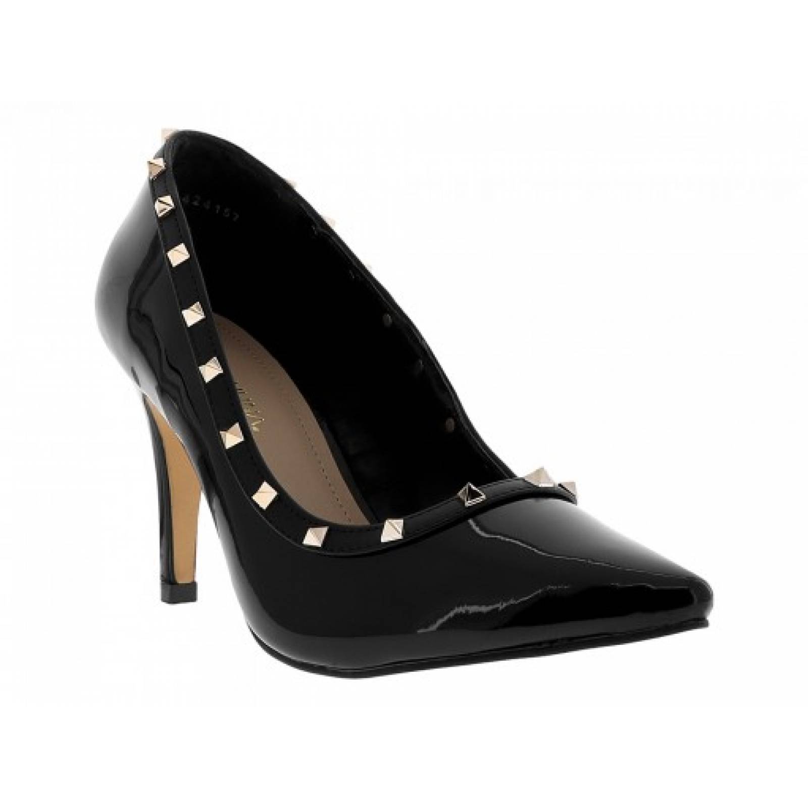 ZAPATILLAS LADY PAULINA 14221 CHAROL PIEL NEGRO CLARISA  23 27 DAMAS