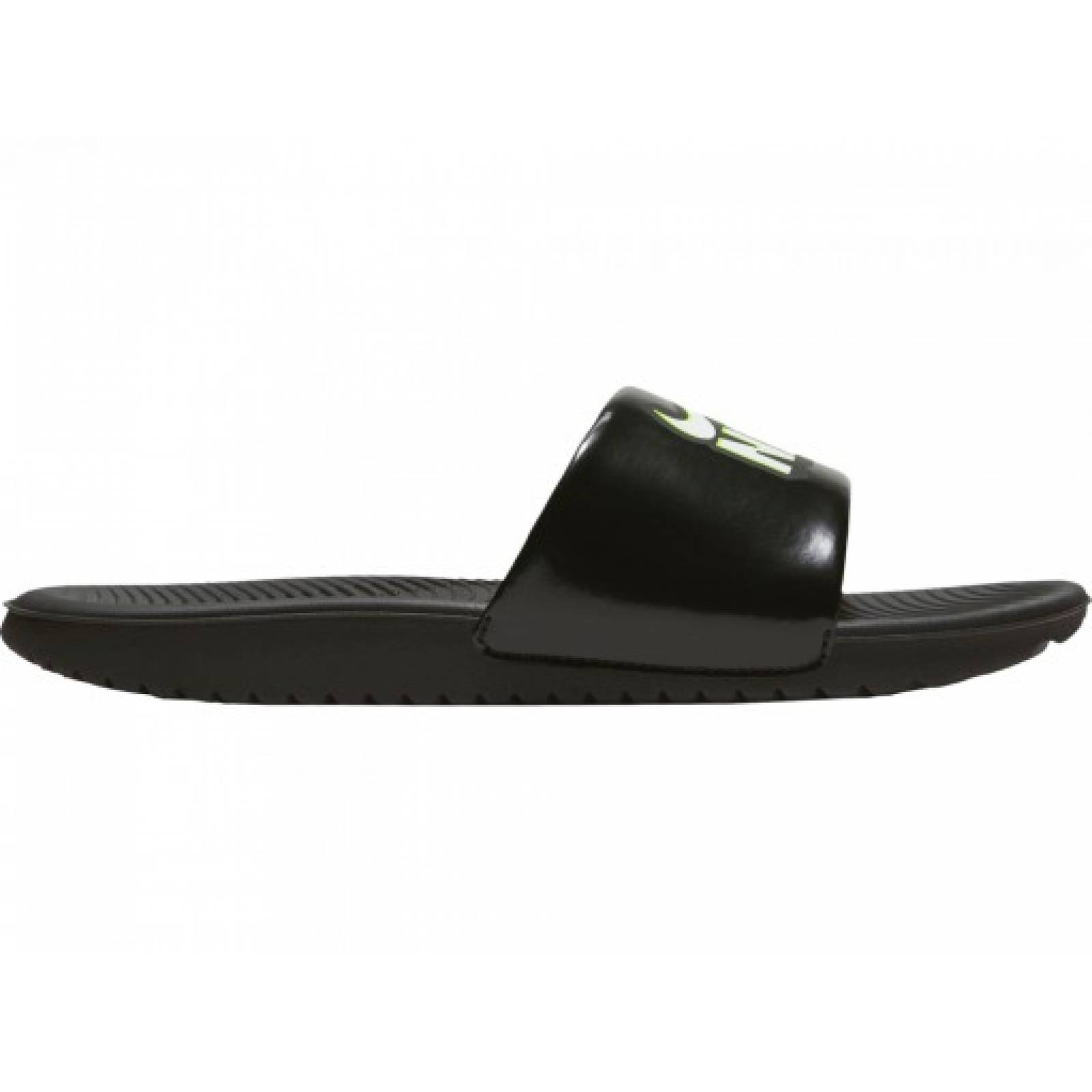 SANDALIAS NIKE DD3242 001 BLACK WHITE VOLT KAWA SLIDE FUN (GS PS)  22 5 25 Niños