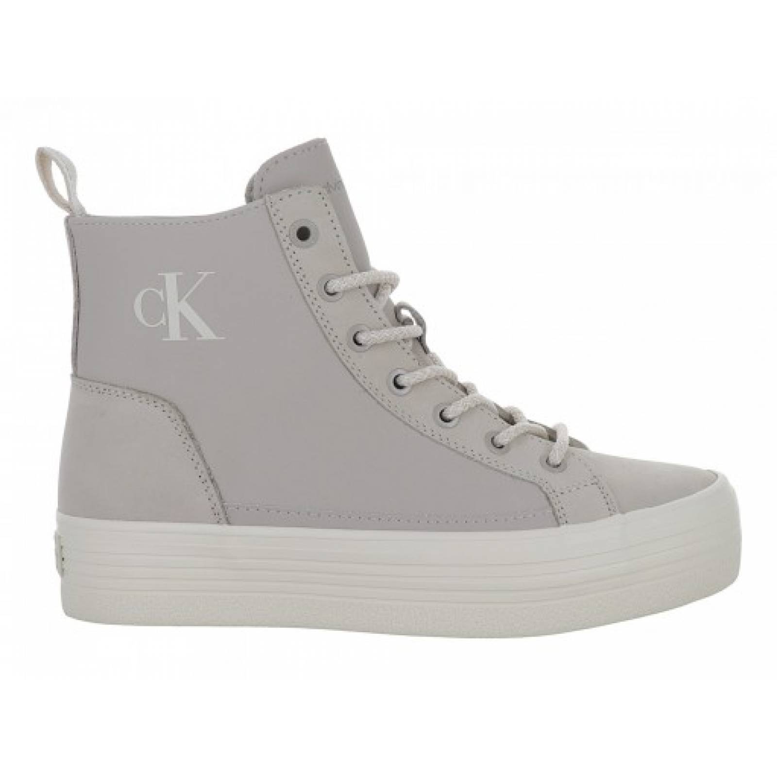 Tenis CALVIN KLEIN YW 01270 BEIGE BOLD VULC MID FLATFORM LACEUP WN 23 Mujer