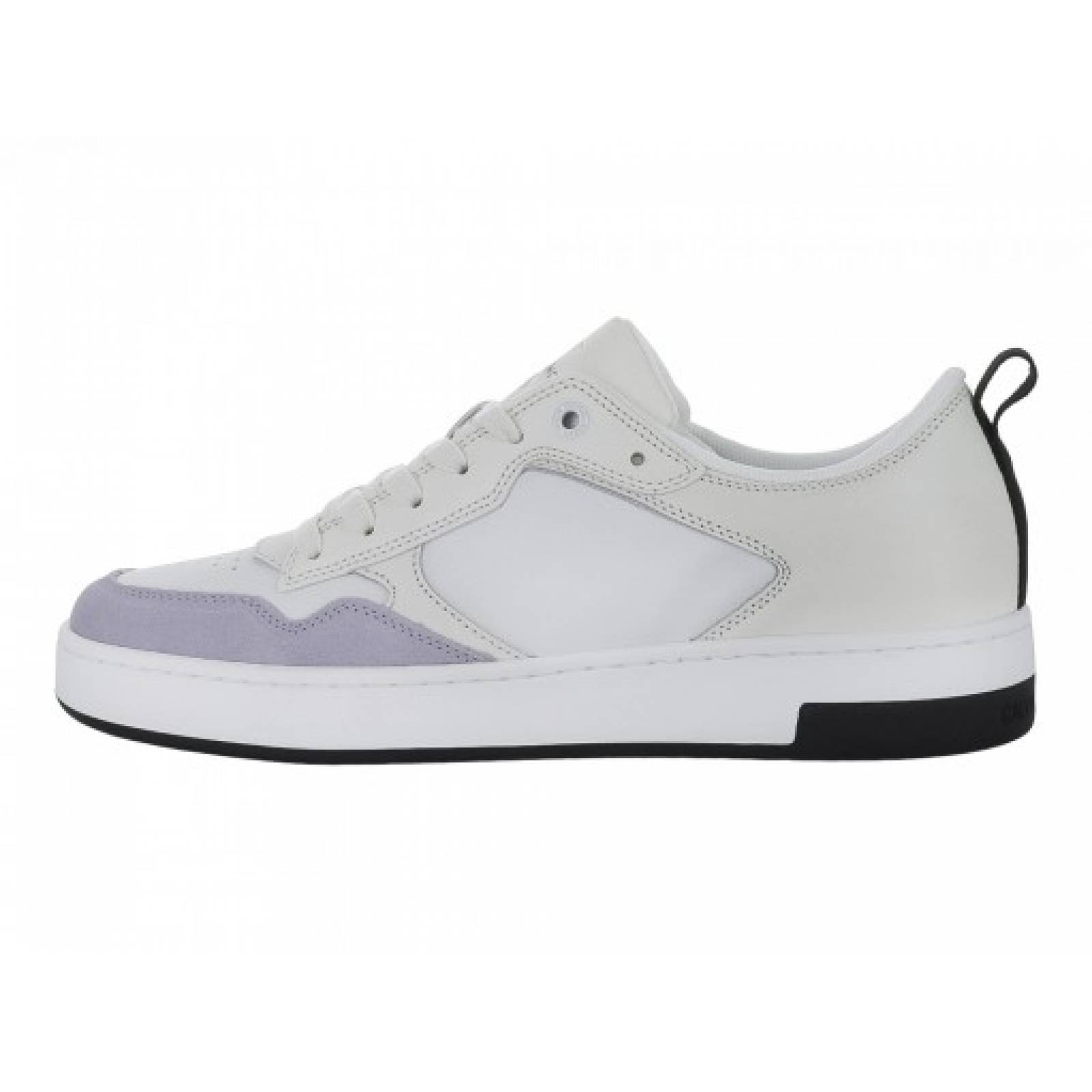 TENIS CALVIN KLEIN YM0Y M00574 0F6 IVORY GHOST GREY BLACK BASKET CUPSOLE LOW LTH MONO  25 0   30 0 Hombre