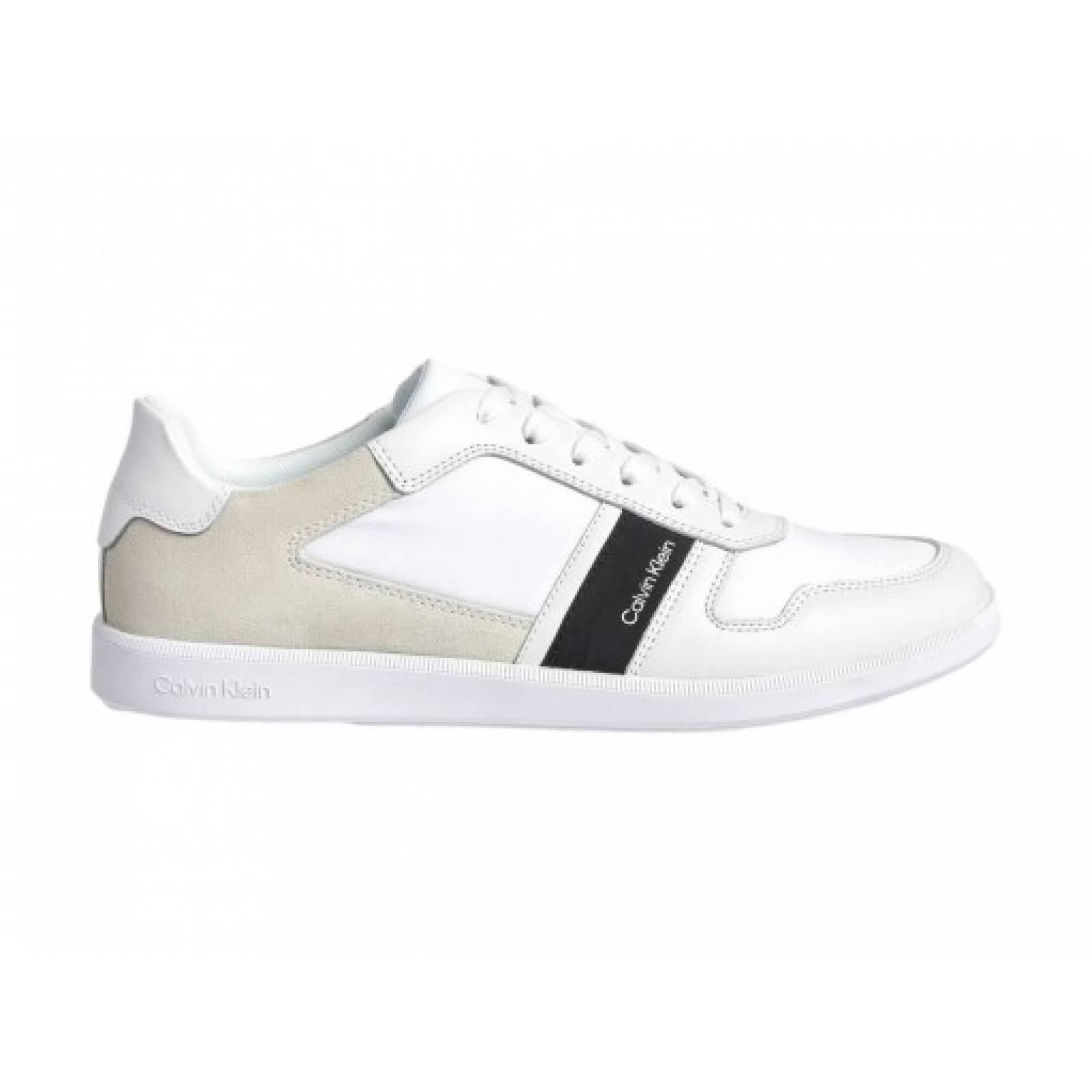 Tenis CALVIN KLEIN HM0H M00491 01S TRIPLE WHITE LOW TOP LACE UP MIX 25 0 30 0 Hombre