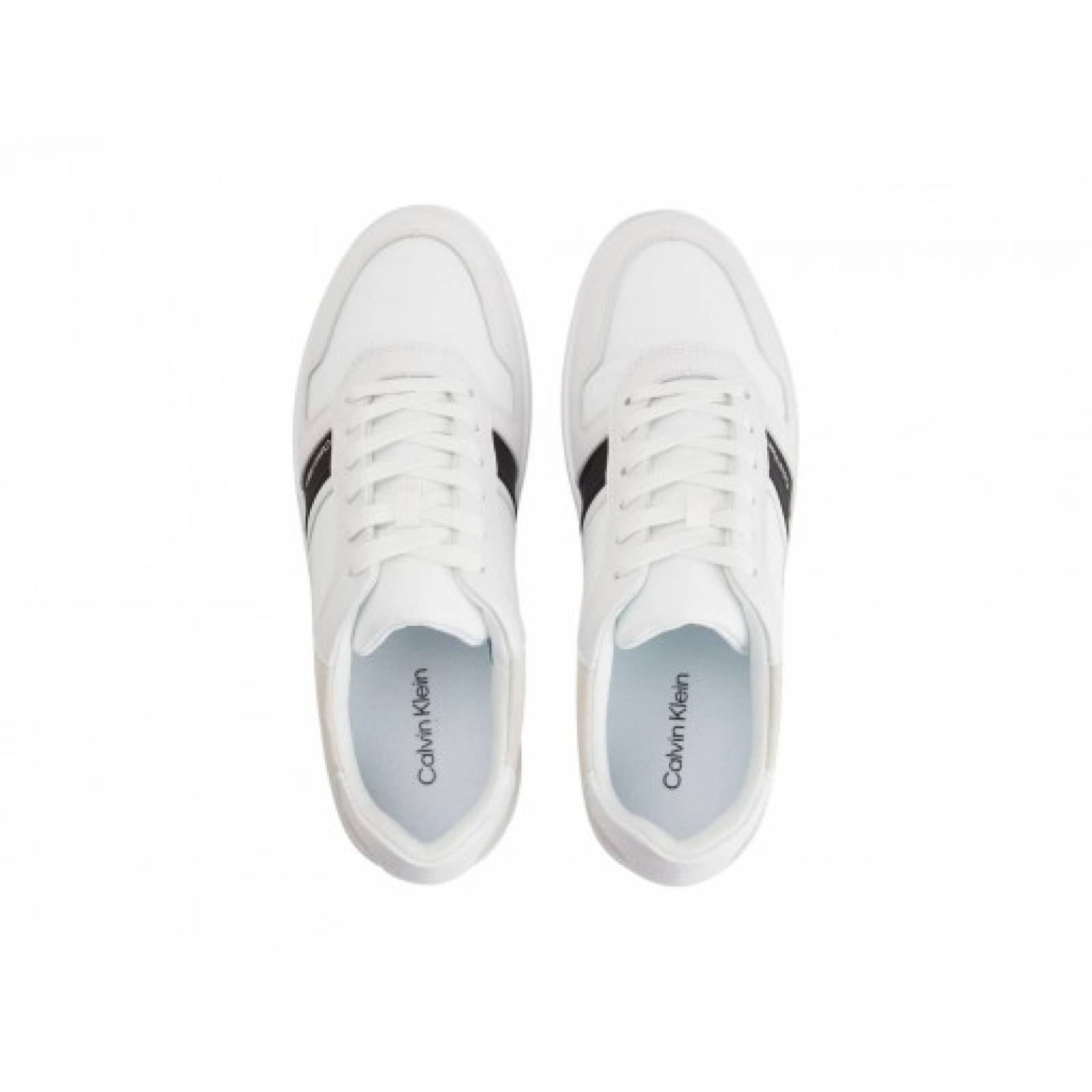 Tenis CALVIN KLEIN HM0H M00491 01S TRIPLE WHITE LOW TOP LACE UP MIX 25 0 30 0 Hombre