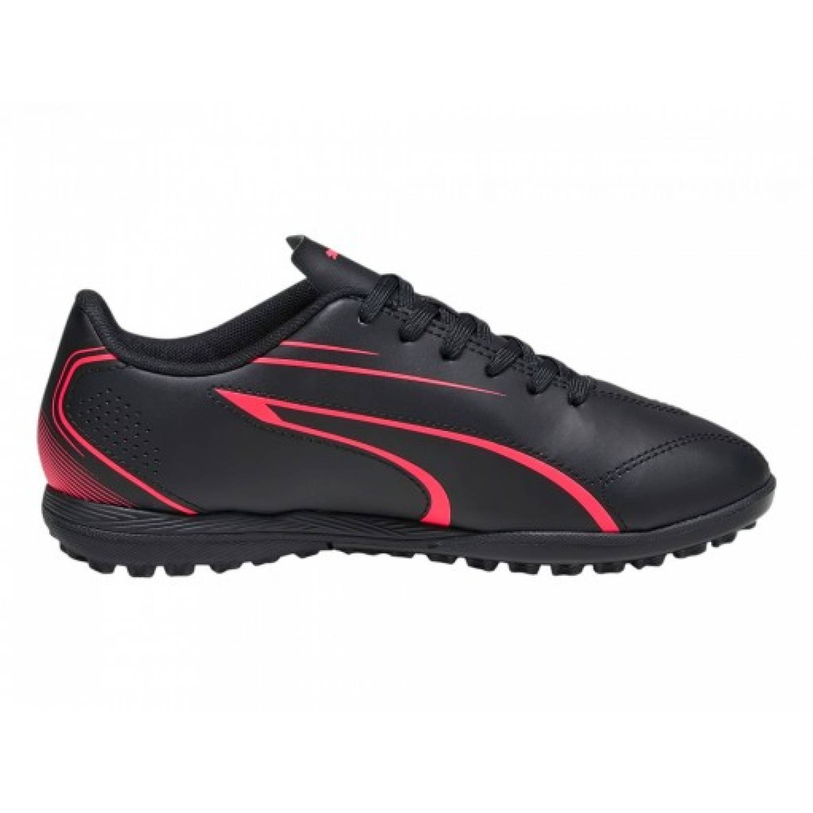 Tenis PUMA 107487 02 TF SINTETICO BLACK FIRE ORCHID VITORIA TT JR  17 25 Niños