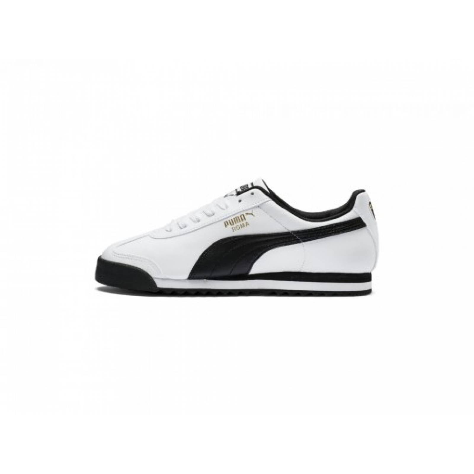 Tenis PUMA 353572 04 WHITE BLACK ROMA BASIC  25 30 Hombre