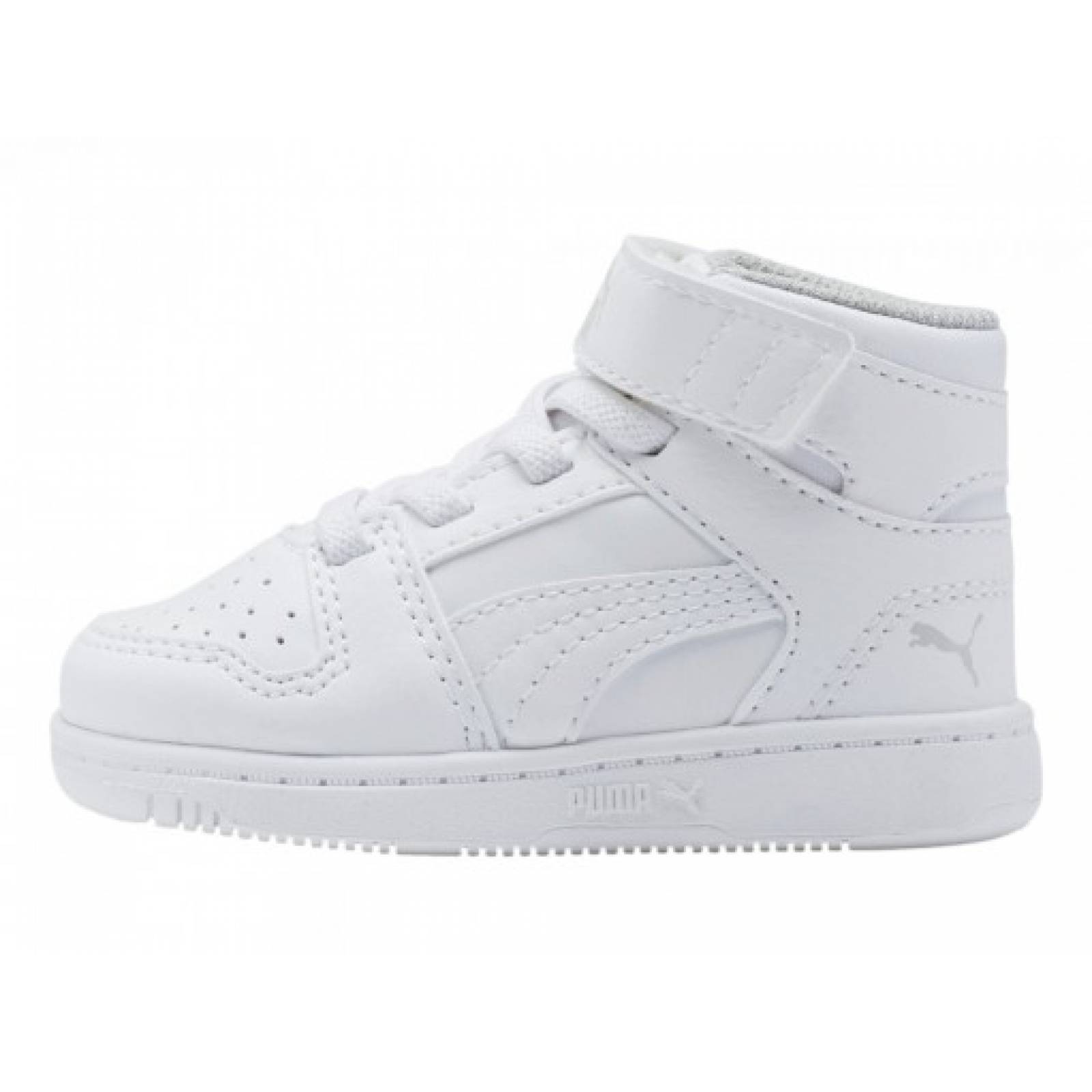 Tenis PUMA 370489 02 PUMA WHITE GRAY VIOLET PUMA REBOUND LAYUP SL V INF  11 16 Niños