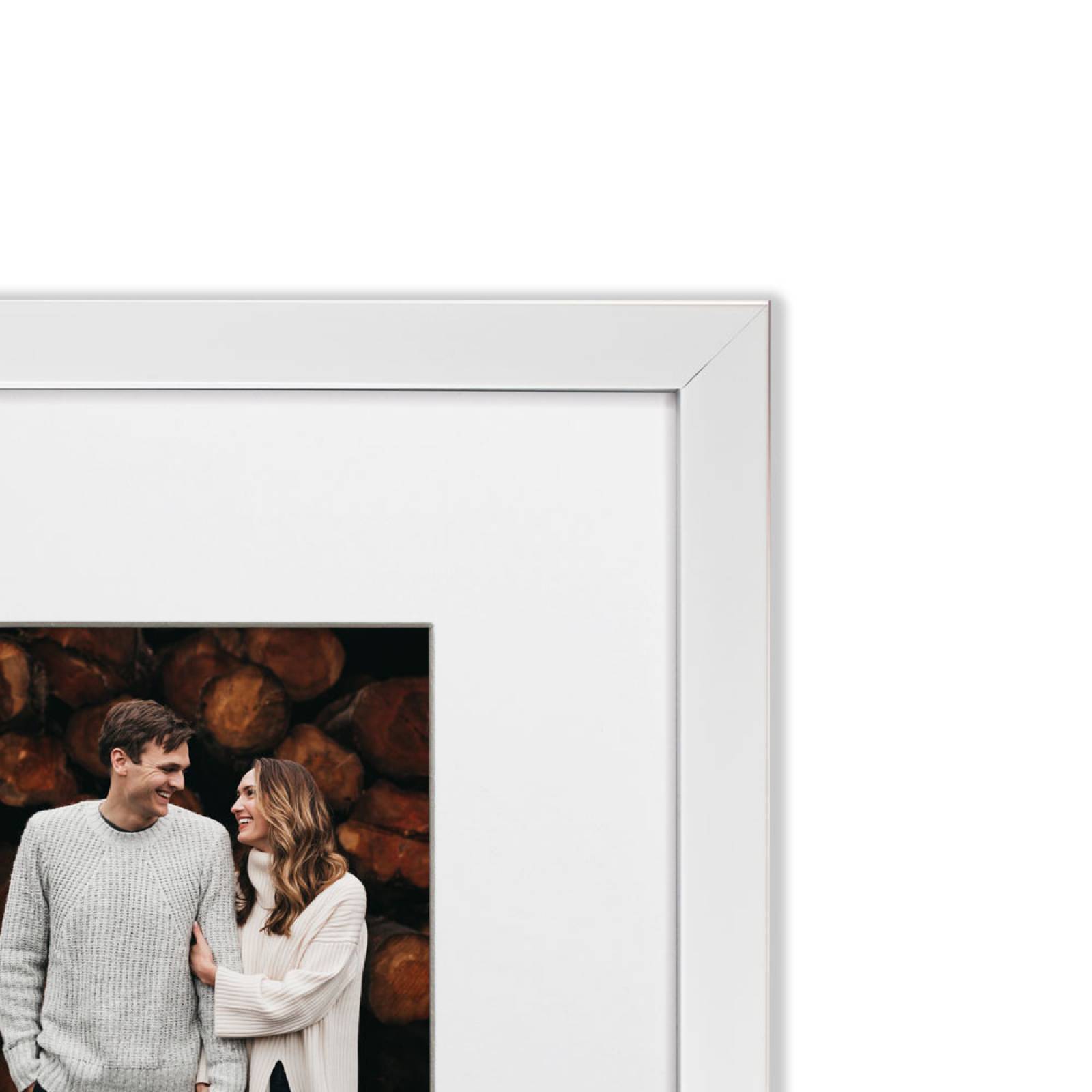 Set de 5 Marcos fotografias PASPARTU FRAMES  Marco blanco con cristal y marialuisa