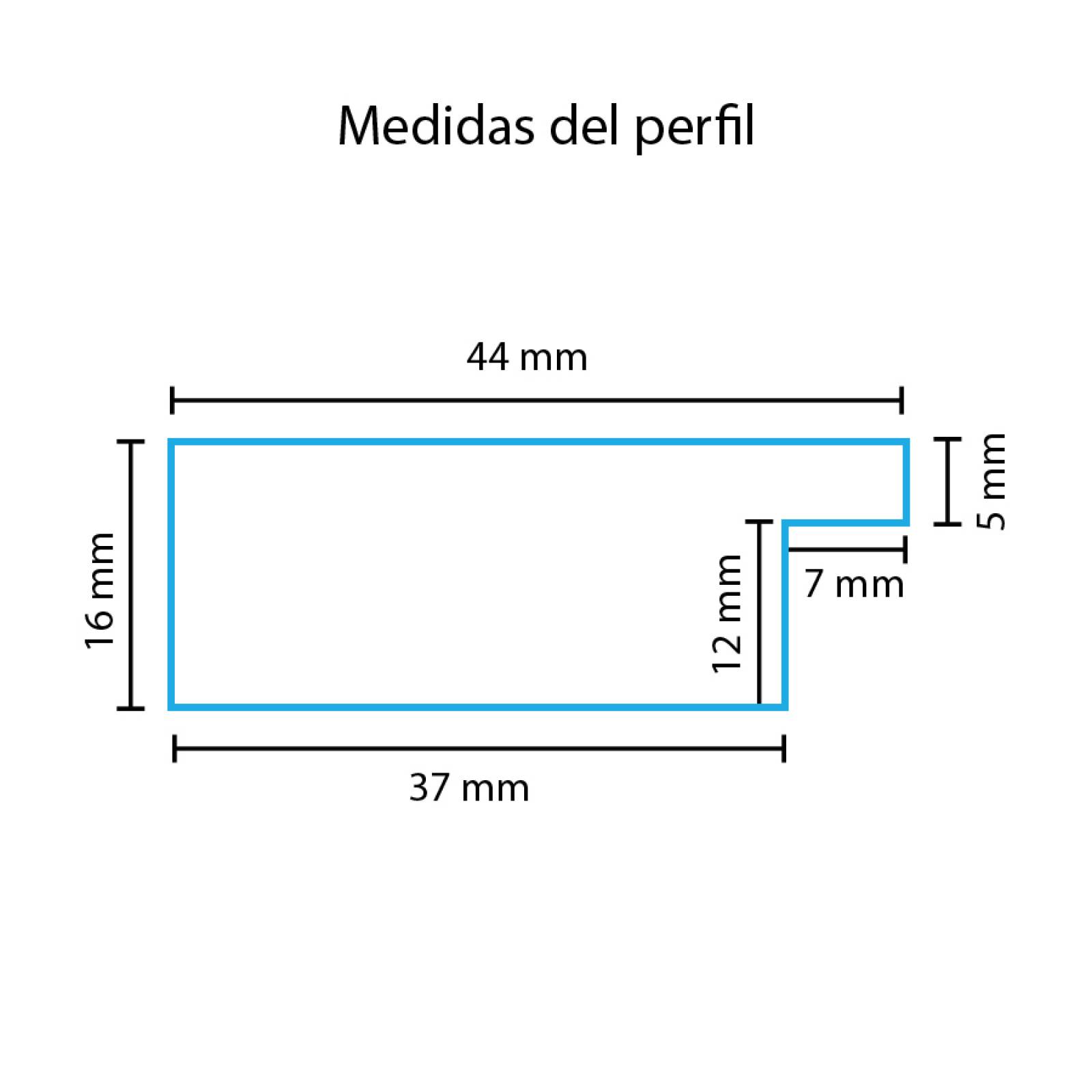 Espejo de Pared Baño o tocador PASPARTU FRAMES Dark Side Color negro