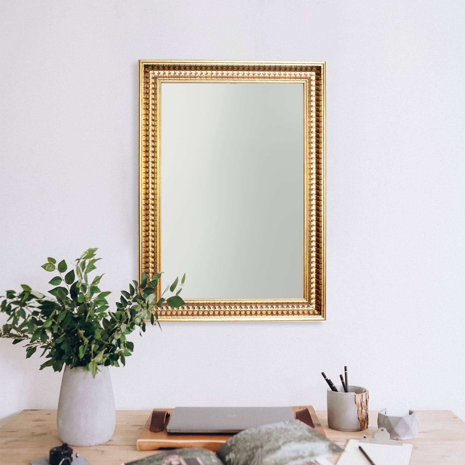 Espejo de Pared Baño o tocador PASPARTU FRAMES Color Dorado