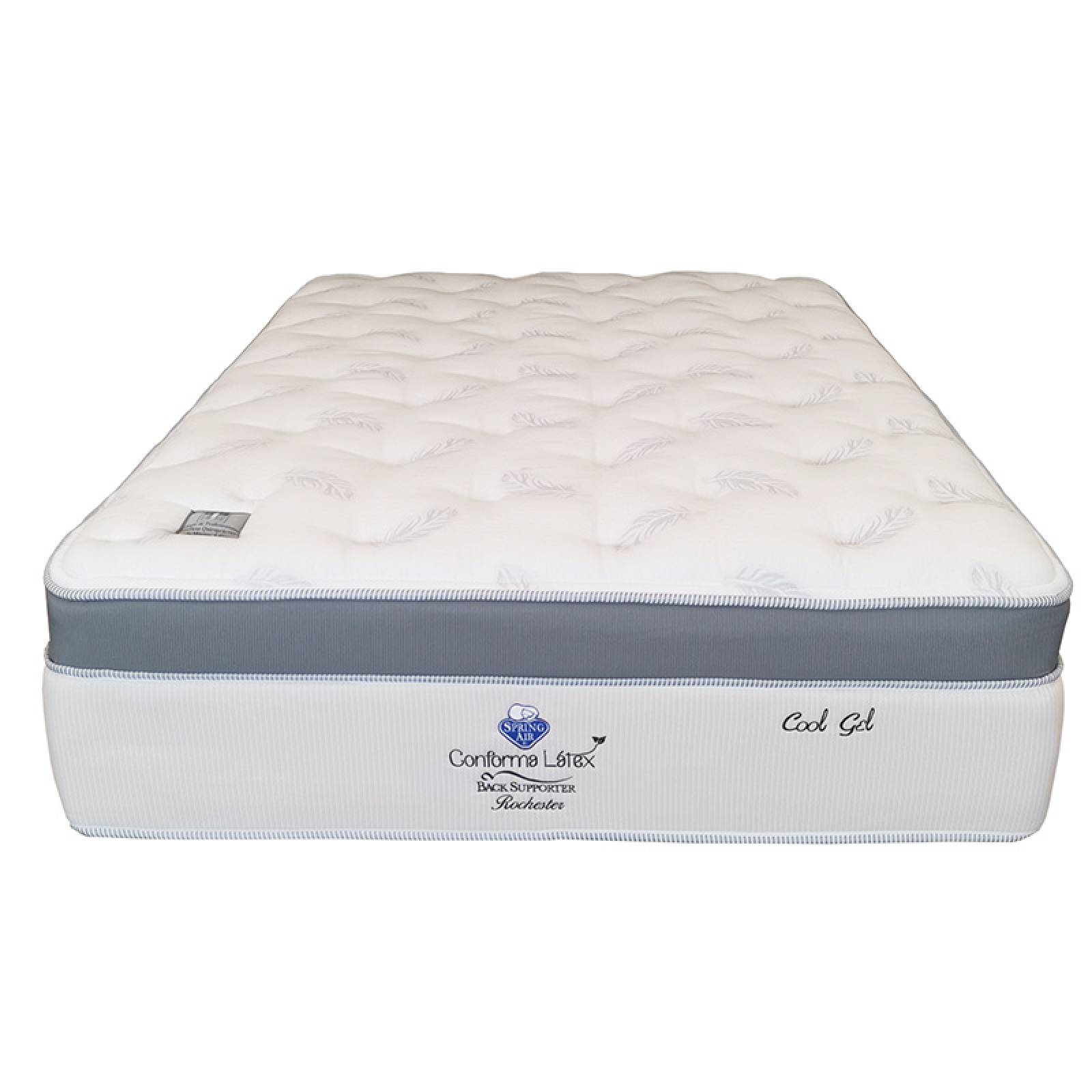 Colchón Spring Air Cool Gel Rochester Matrimonial + Cojín Balón  + Cojín Playera