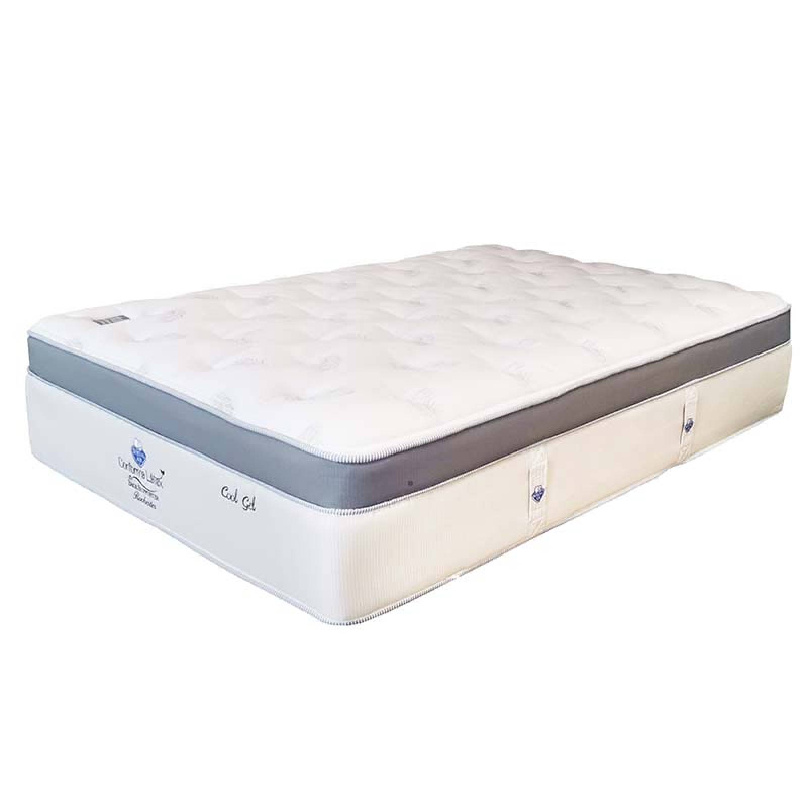 Colchón Spring Air Cool Gel Rochester Matrimonial + Cojín Balón  + Cojín Playera