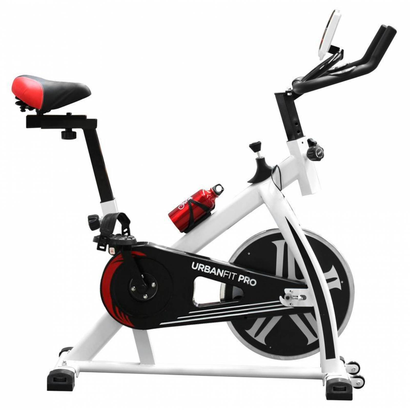 Bicicleta Spinning Fija UrbaNfit 7kilos Hogar Fitness Cardio Blanco