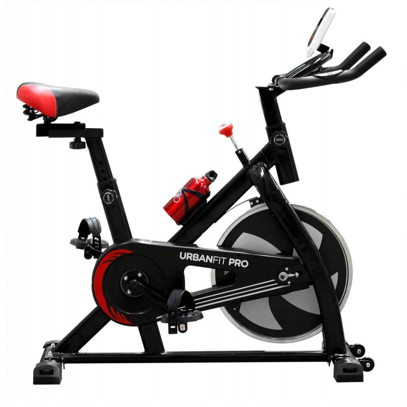 Bicicleta Spinning Fija UrbaNfit 7kilos Hogar Fitness Cardio Negro