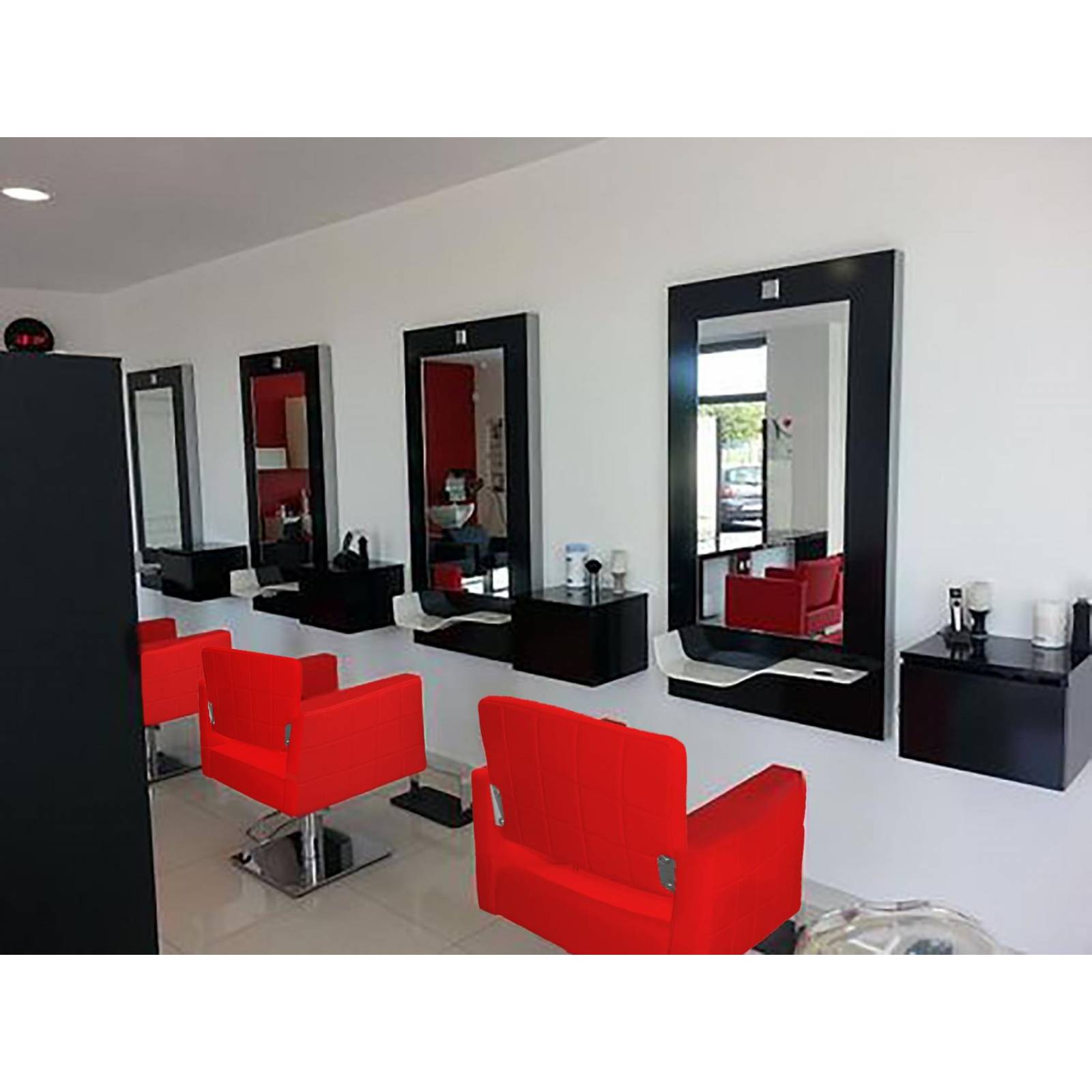Silla para Estética Premium Gran Shopping, Ajuste de Altura Rojo