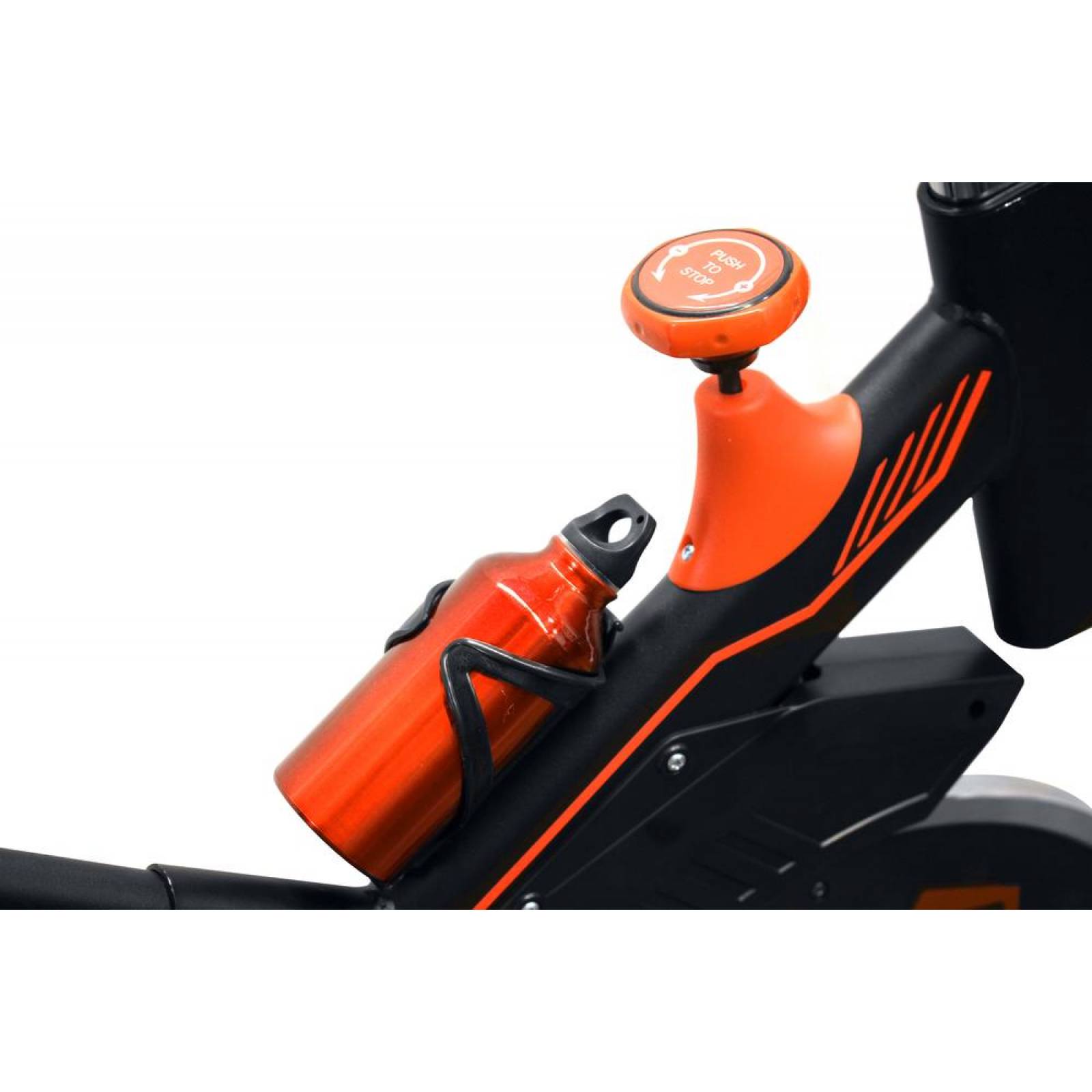Bicicleta Spinning Uso Rudo 18 kilos Banda profesional con agarres de frecuencia Naranja