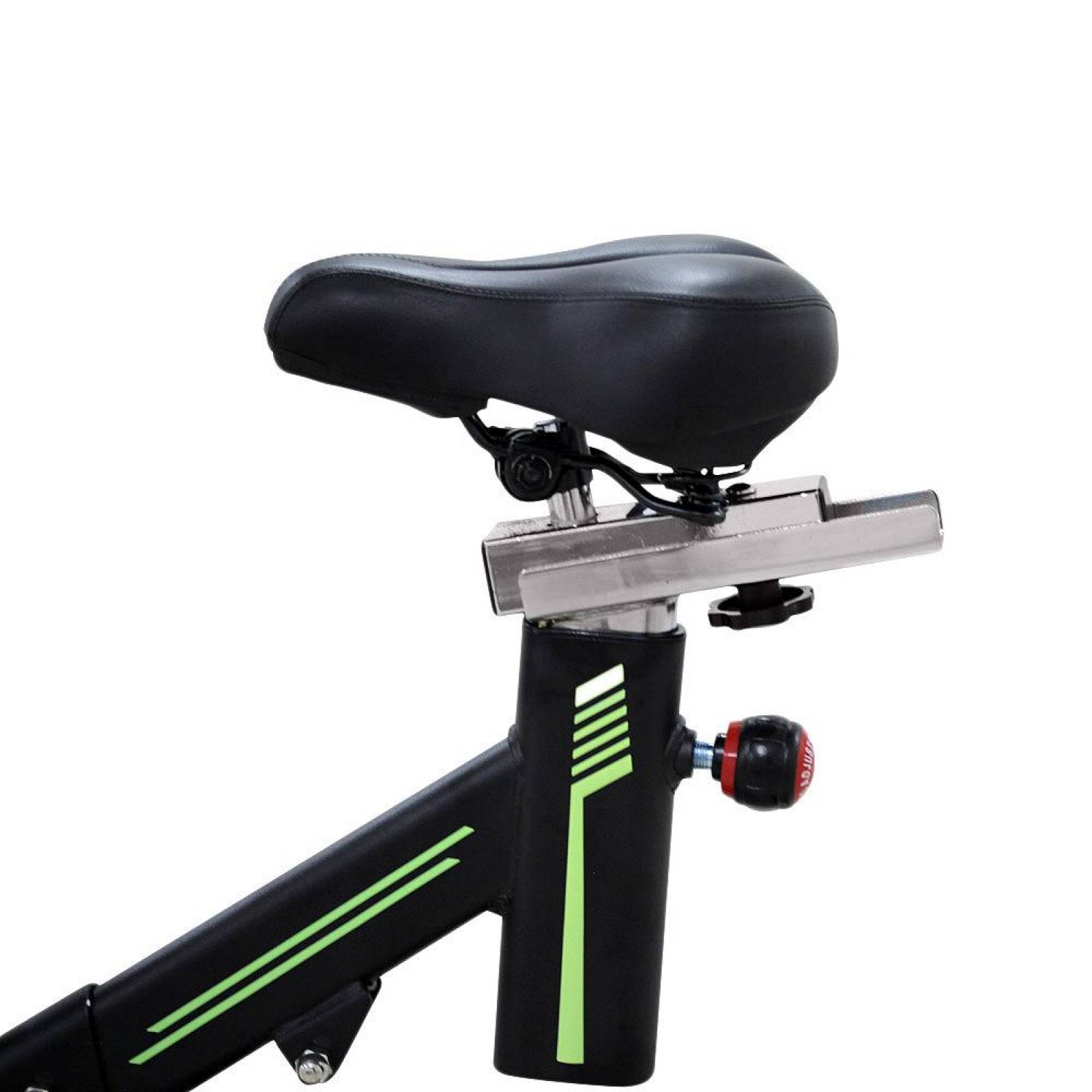 Bicicleta Spinning Uso Rudo 18 kilos Banda profesional con agarres de frecuencia Verde