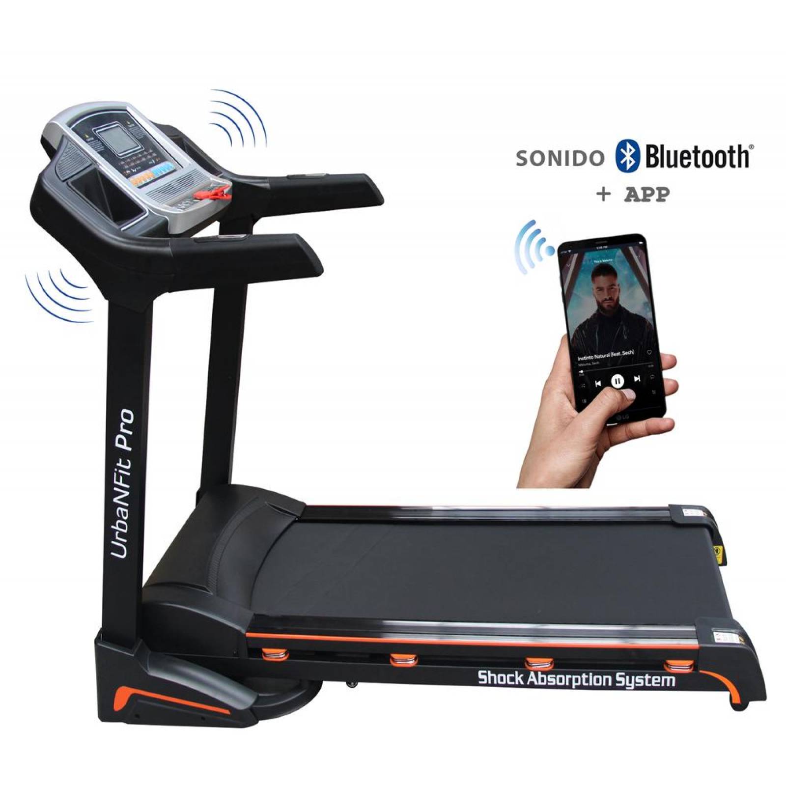 Caminadora Eléctrica UrbanFit Pro 3.5 HP Shock Absorption 