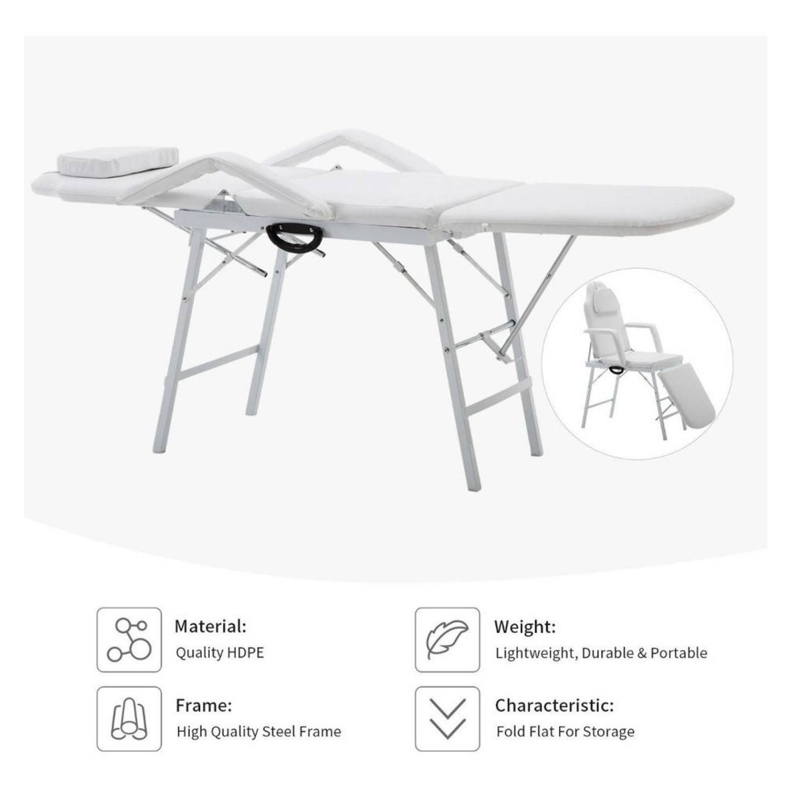 Silla para Faciales y Masajes, Gran Shopping, Plegable Blanco