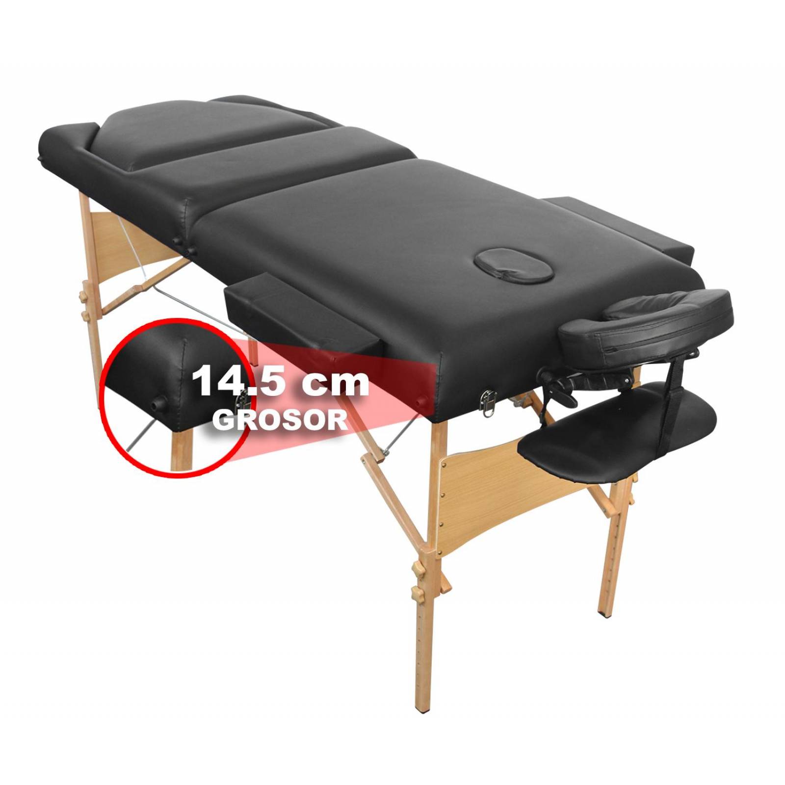 Camilla Portatil Para Masajes Uso Rudo Gran Shopping Negro