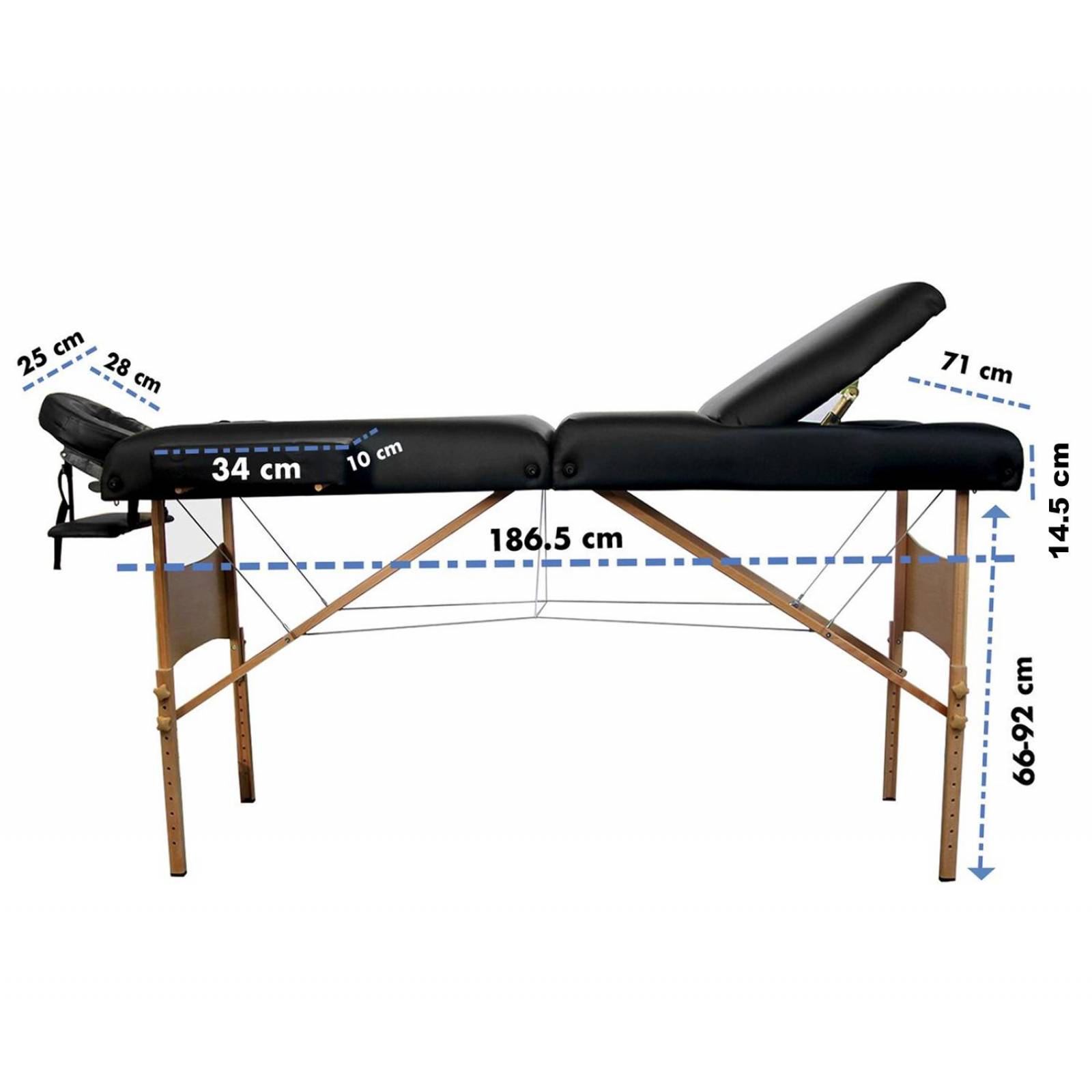 Camilla Portatil Para Masajes Uso Rudo Gran Shopping Negro