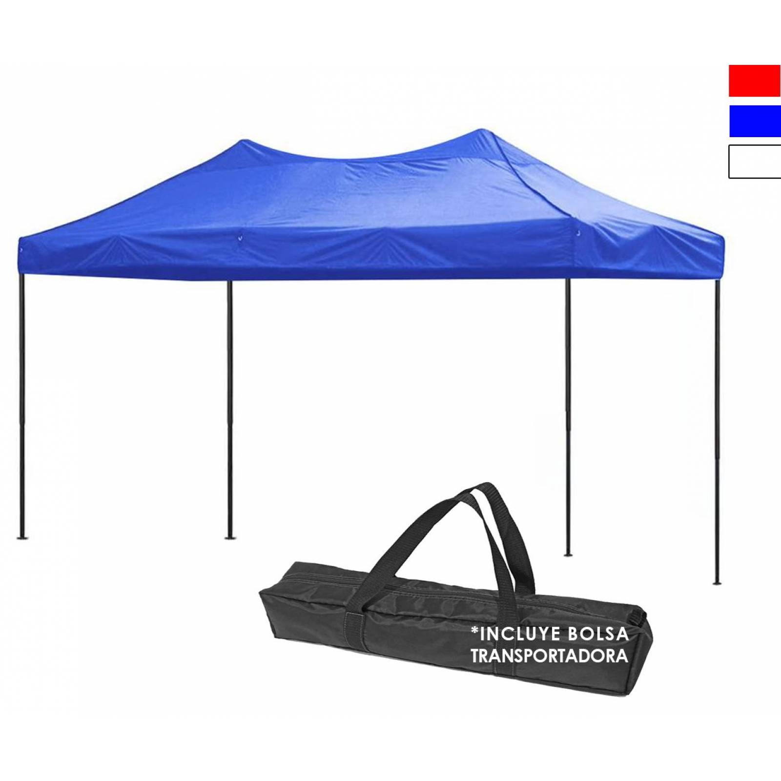 Carpa 3 x 4.5 m Jardimanía, Toldo Antisombra Portátil Azul