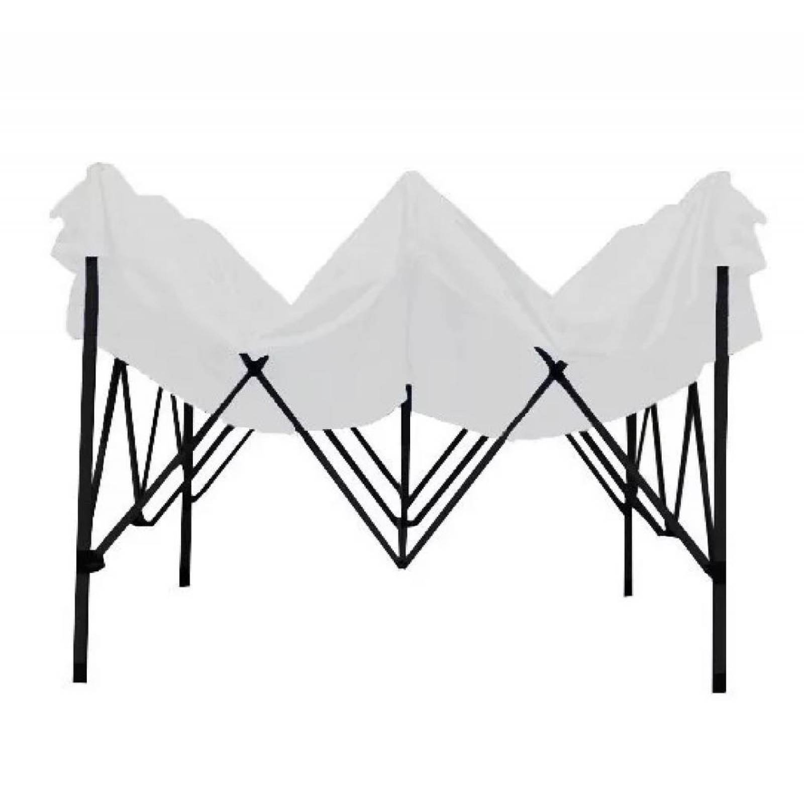 Carpa 3 x 4.5 m Jardimanía, Toldo Antisombra Portátil Blanco