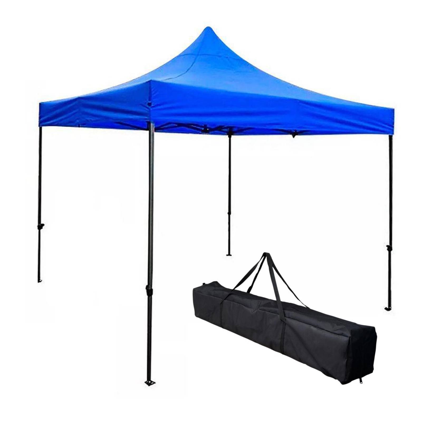 Carpa Toldo 3x3 Reforzado Plegable Impermeable Jardin Azul 4113