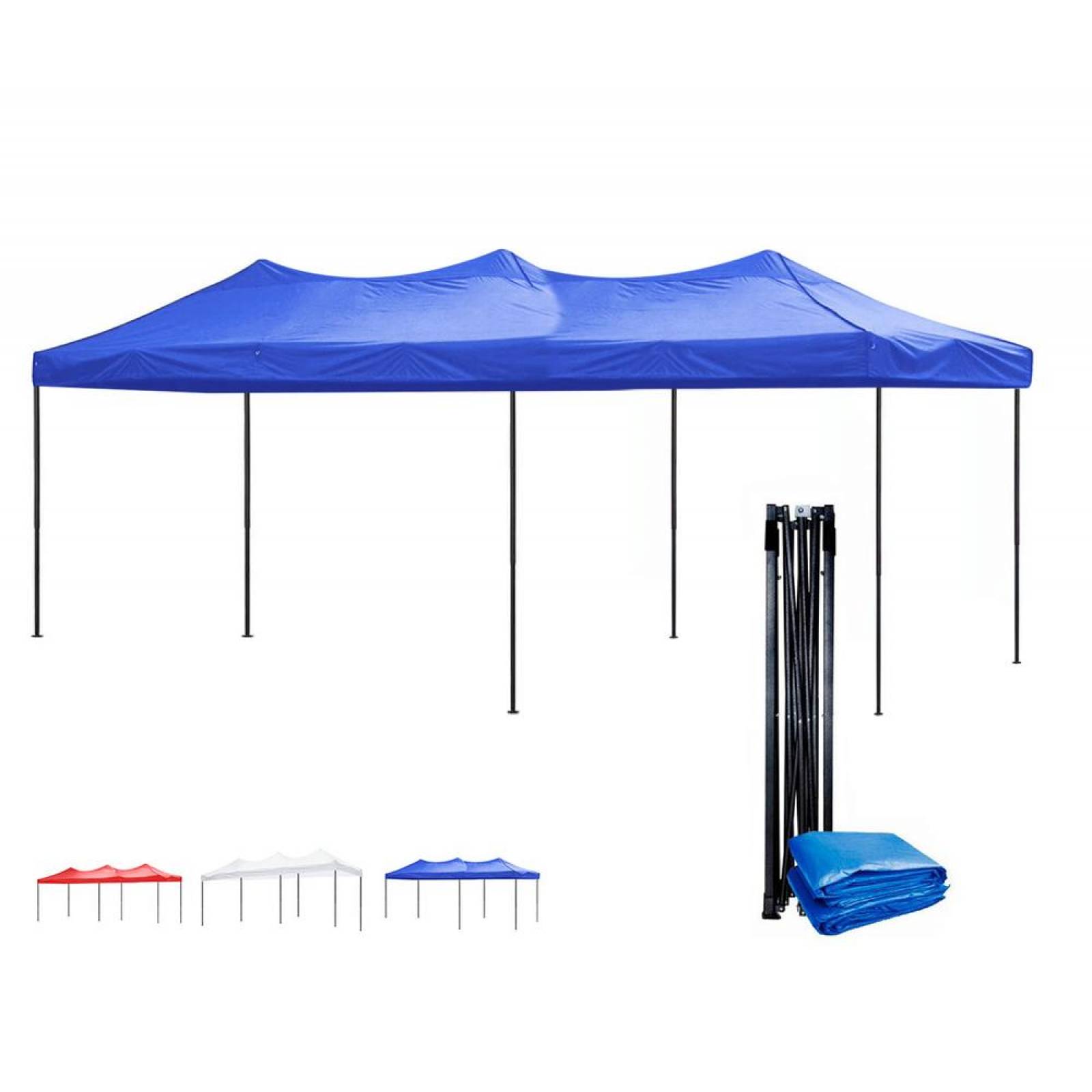 Carpa 3x6 m Jardimanía, Toldo Antisombra Plegable y Portátil Azul