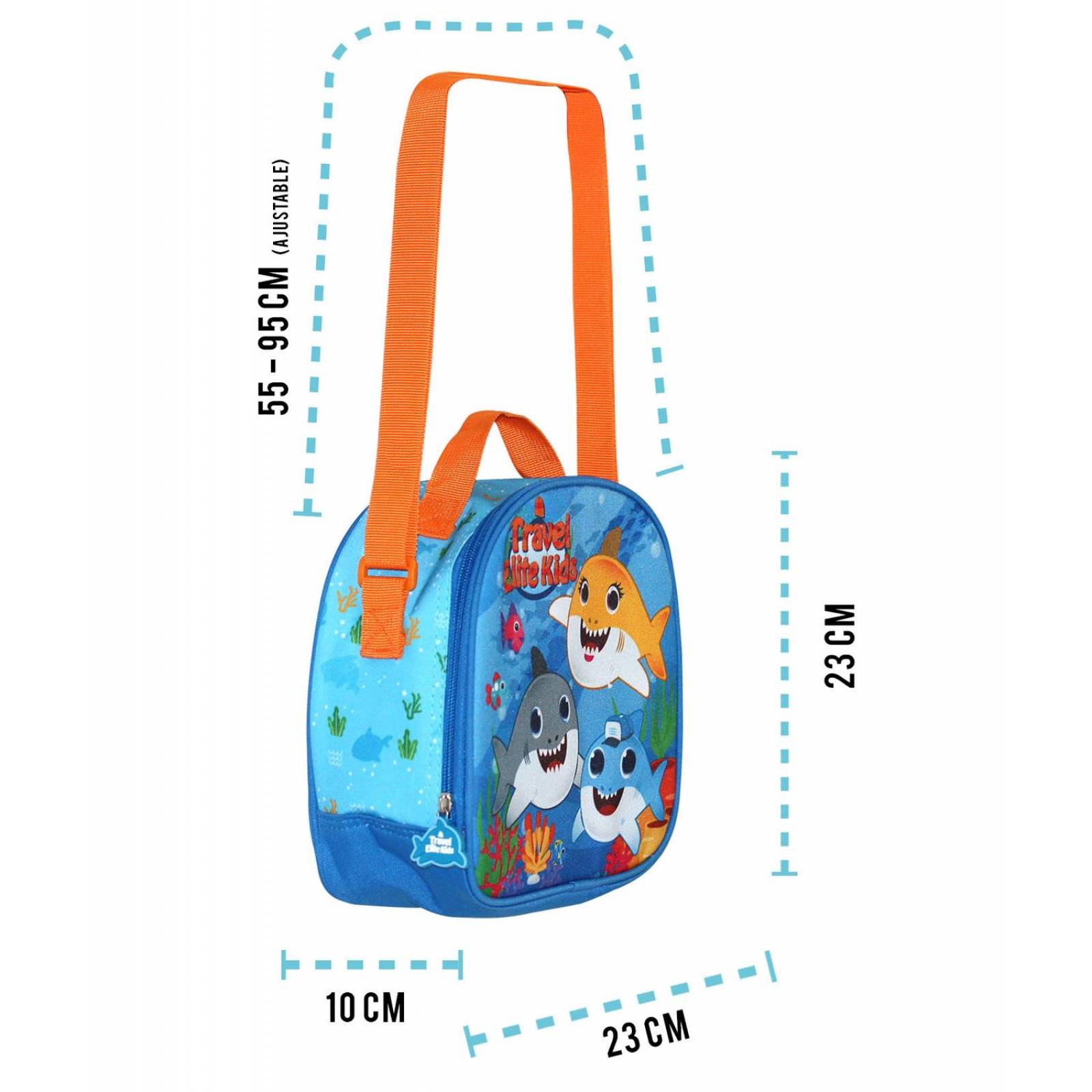 Kit De Mochila Escolar para Niño 3 piezas Carrito Lonchera Estuche Ruedas Azul