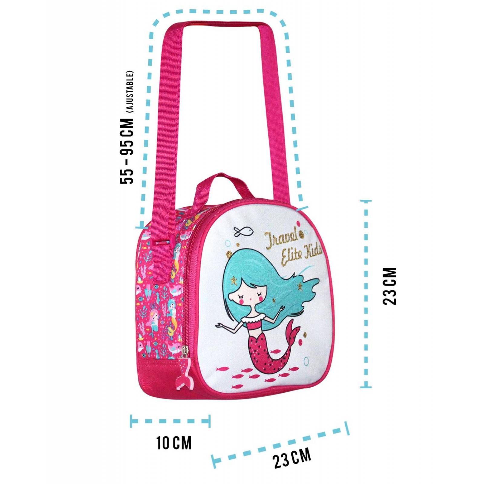 Kit de Mochila Escolar Travel Elite Con Ruedas Para Niña Rosa