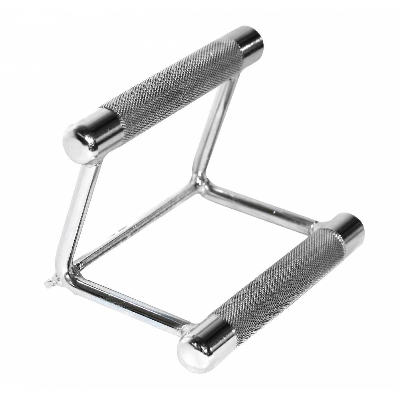 Maneral Agarradera Tipo Doble D Para Remo Gym Plateado Grande