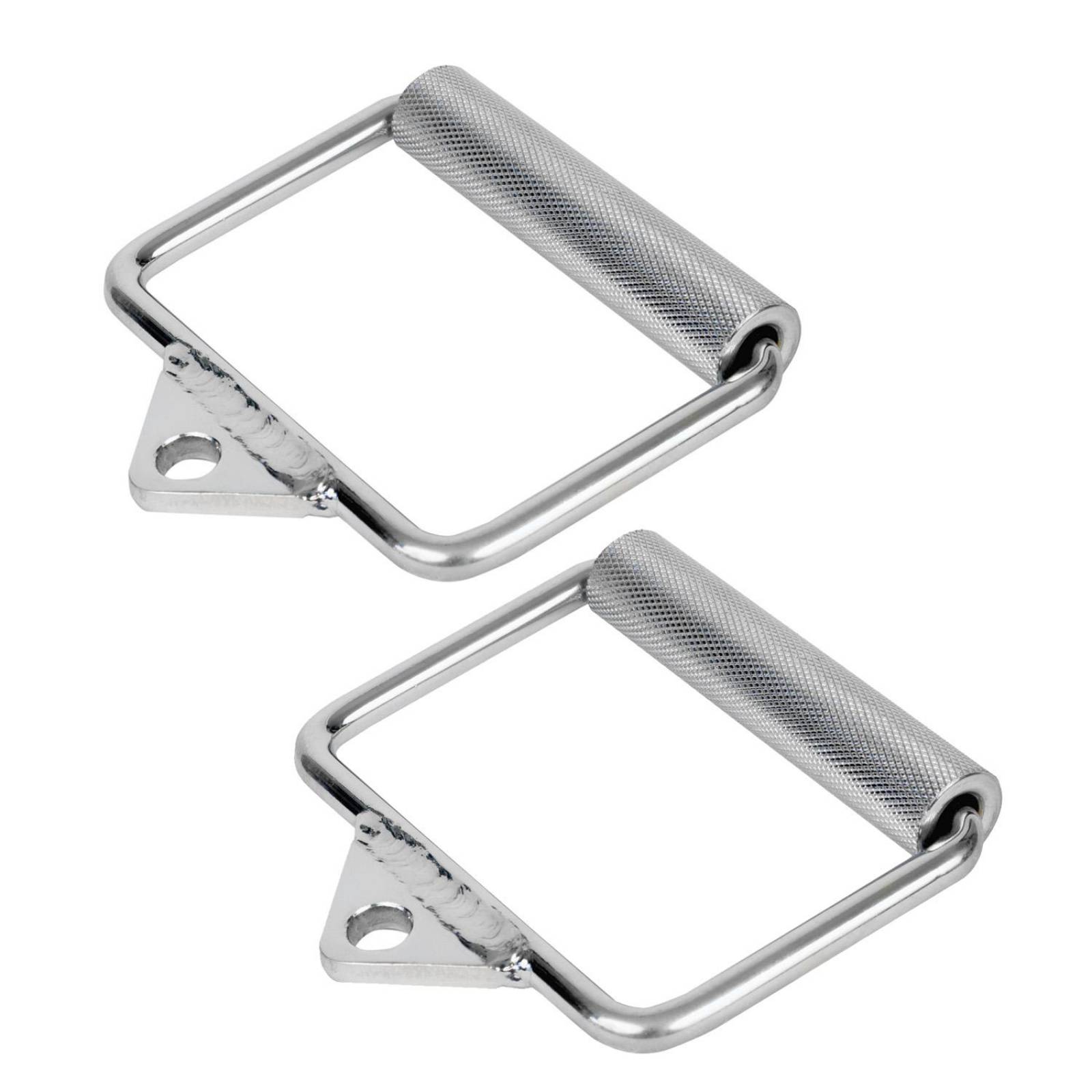 Maneral Agarradera Jaladera Tipo D Par Para Polea Gym Plateado Grande