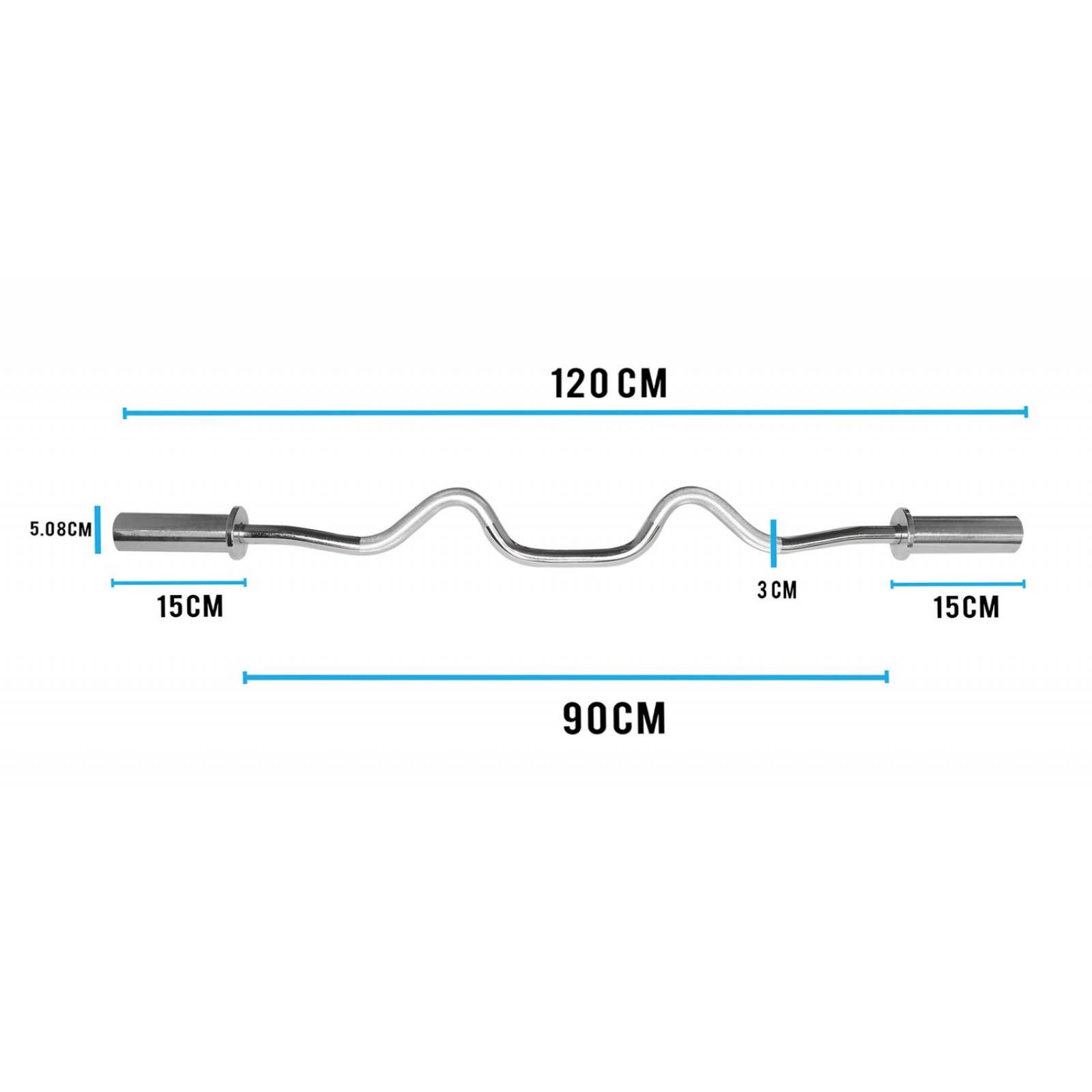 Barra Z Olimpica Para Pesas Y Crossfit Resiste 1.200 Lbs Plateado