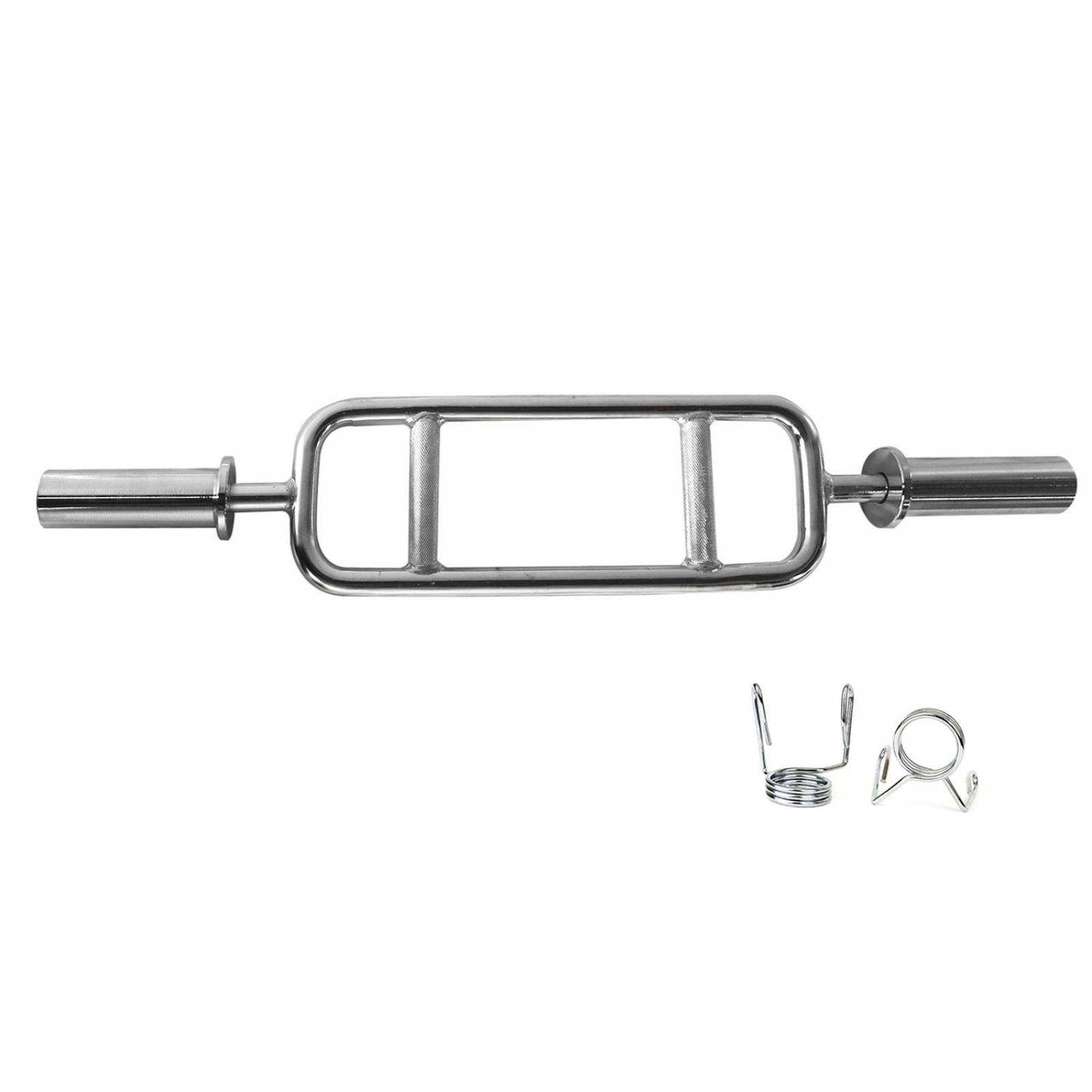 Barra Romana Olimpica Para Pesas Y Crossfit Resiste 1.200 Lbs Plateado