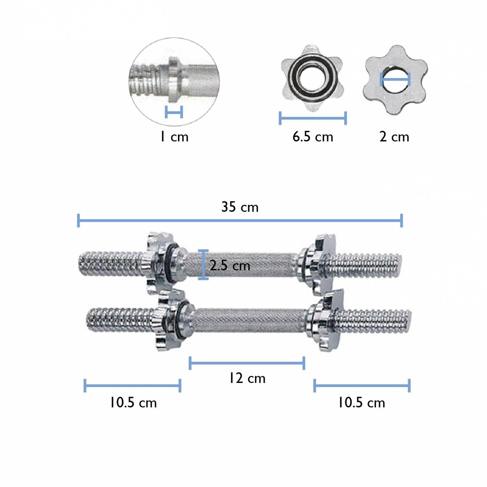 Banco Ejercicios 5 en 1 + Kit Pesas, Mancuernas 
