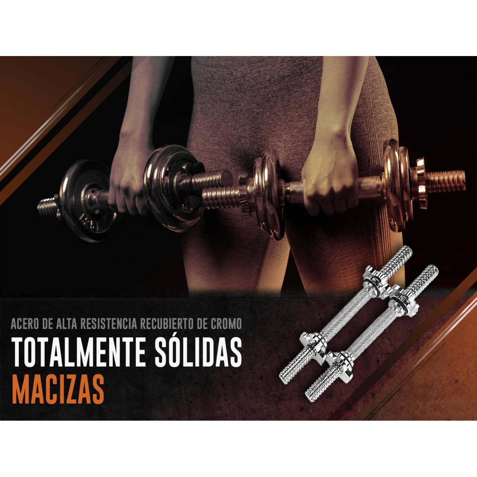 Banco Multiposiciones + Kit de Pesas Mancuernas 54 Lbs 