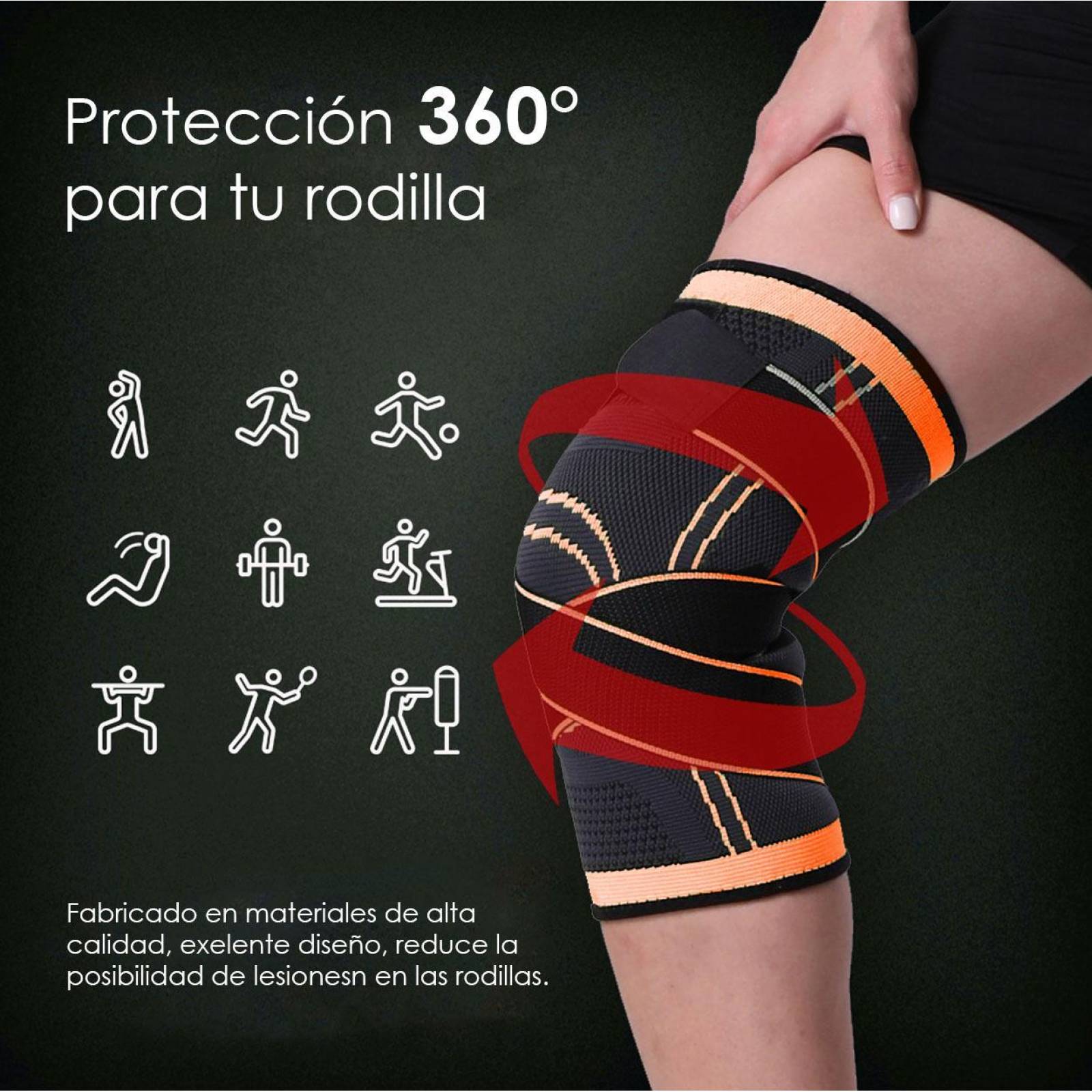 Par de Rodilleras Neopreno Para Entrenamiento Rodillera Crossfit Pesas