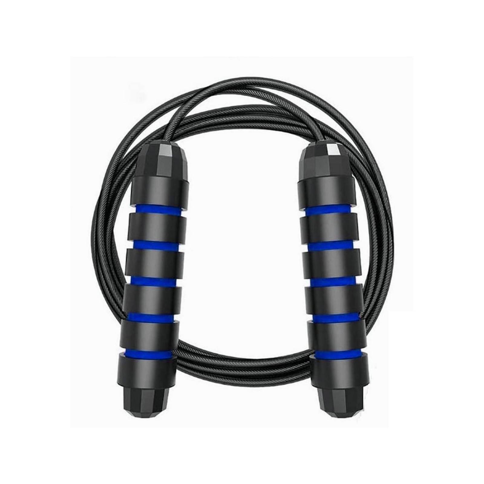 Cuerda 3m Saltar Doble Balero Speed Rope Alta Velocidad Crossfit Azul