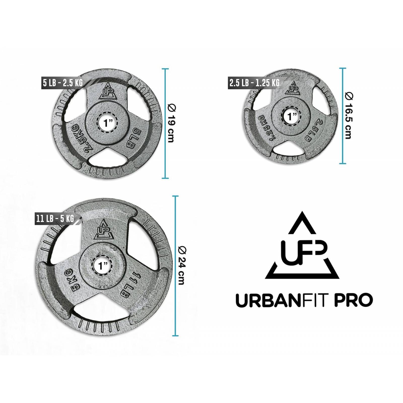 Kit Banco con Polea 54 lb Discos Barra Plana Z y mancuernas