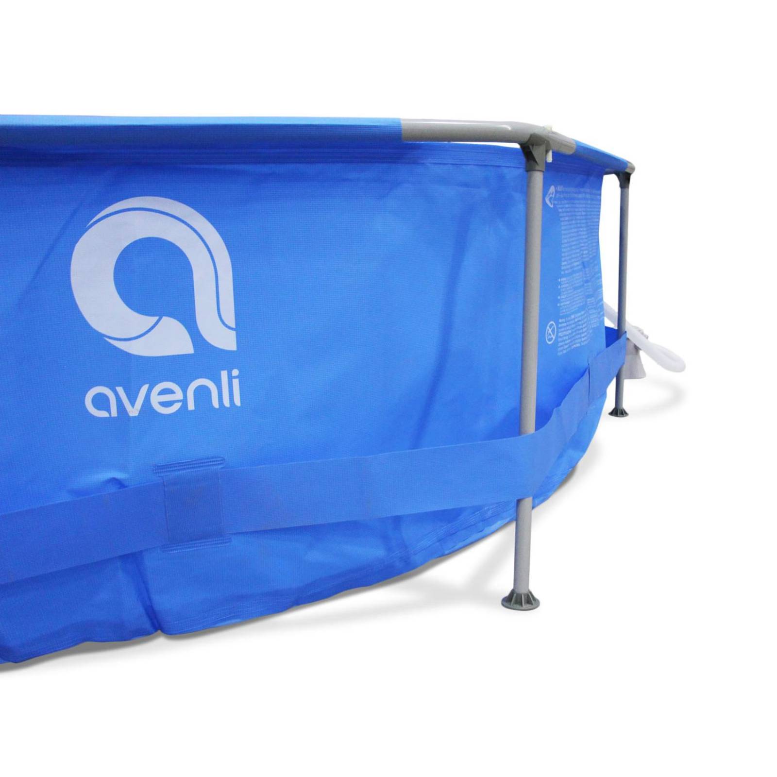 Alberca Piscina Armable Redonda Acero 306x76cm Familiar Azul