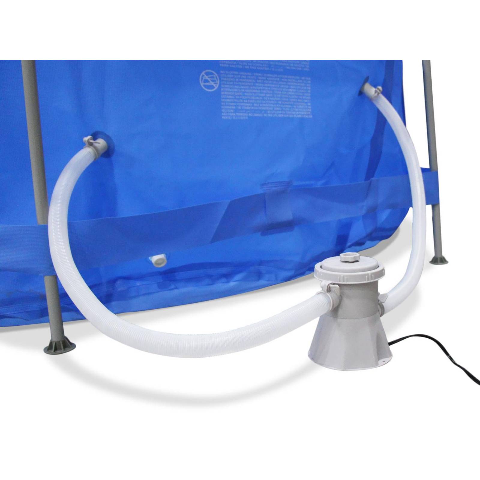 Alberca Piscina Armable Redonda Acero 306x76cm Familiar Azul