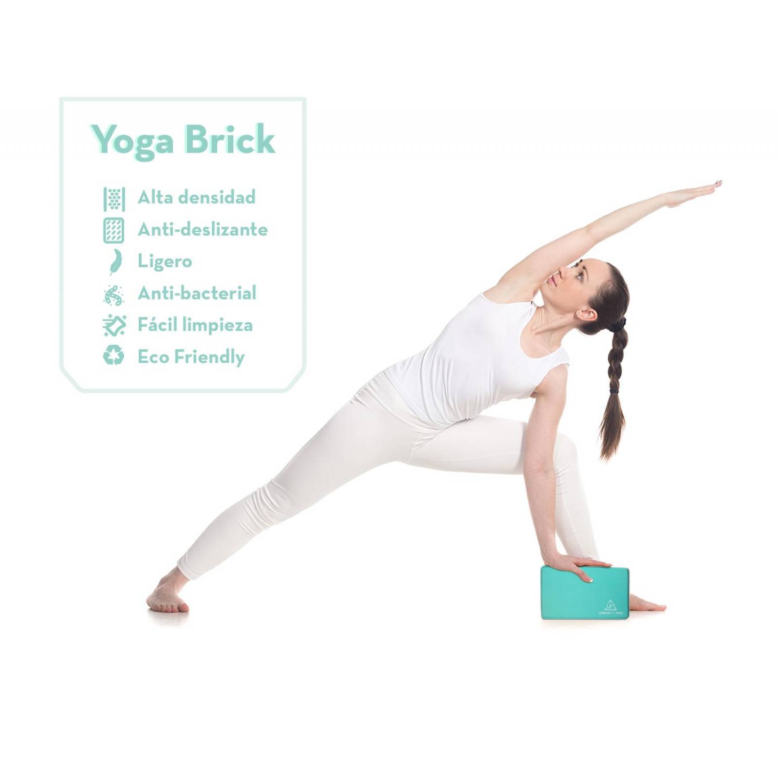 Bloque Para Yoga Pilates Yoga Brick Ladrillo Azul Turquesa Unitalla
