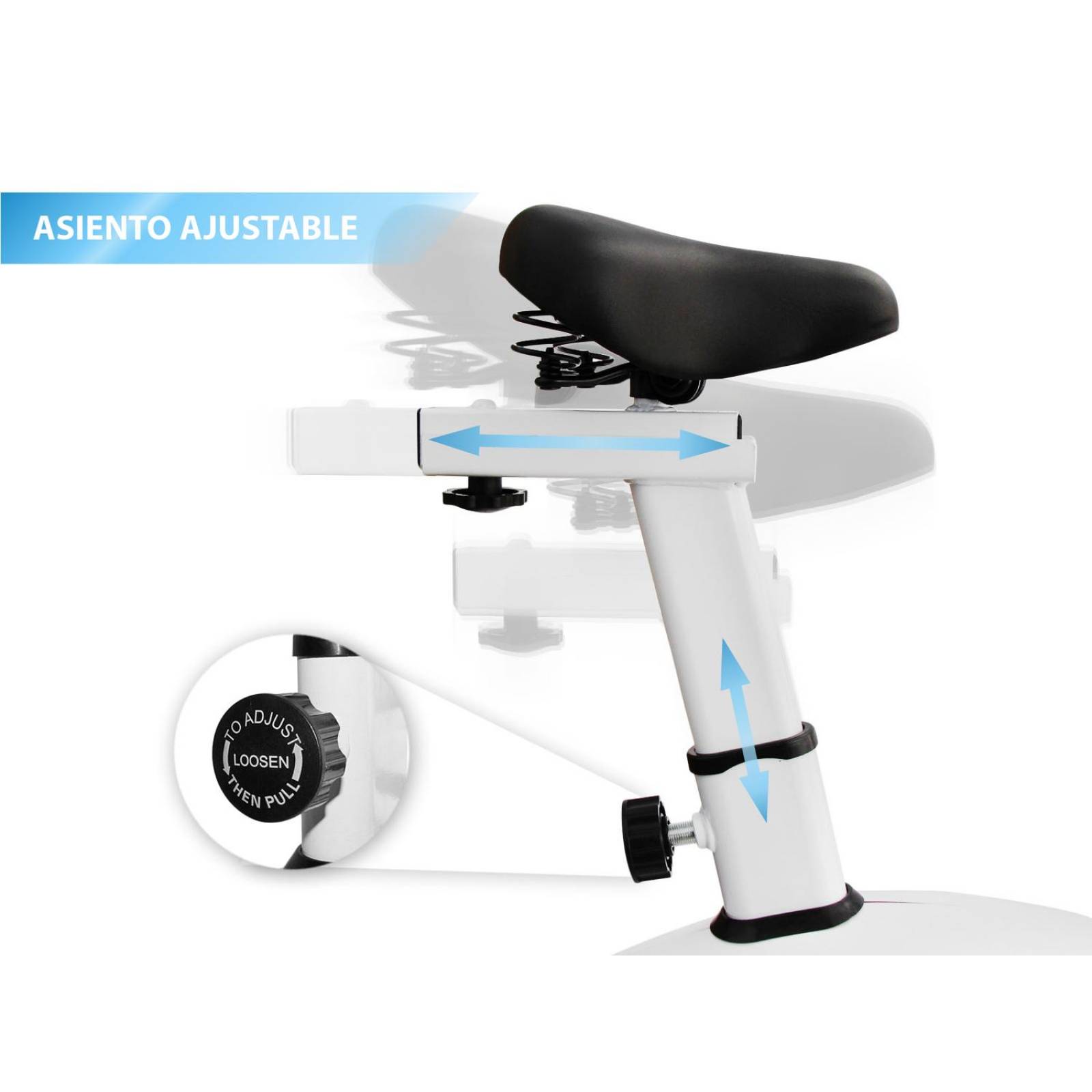 Maquina Eliptica Bicicleta Eliptica Multifuncional Cardio-Blanco